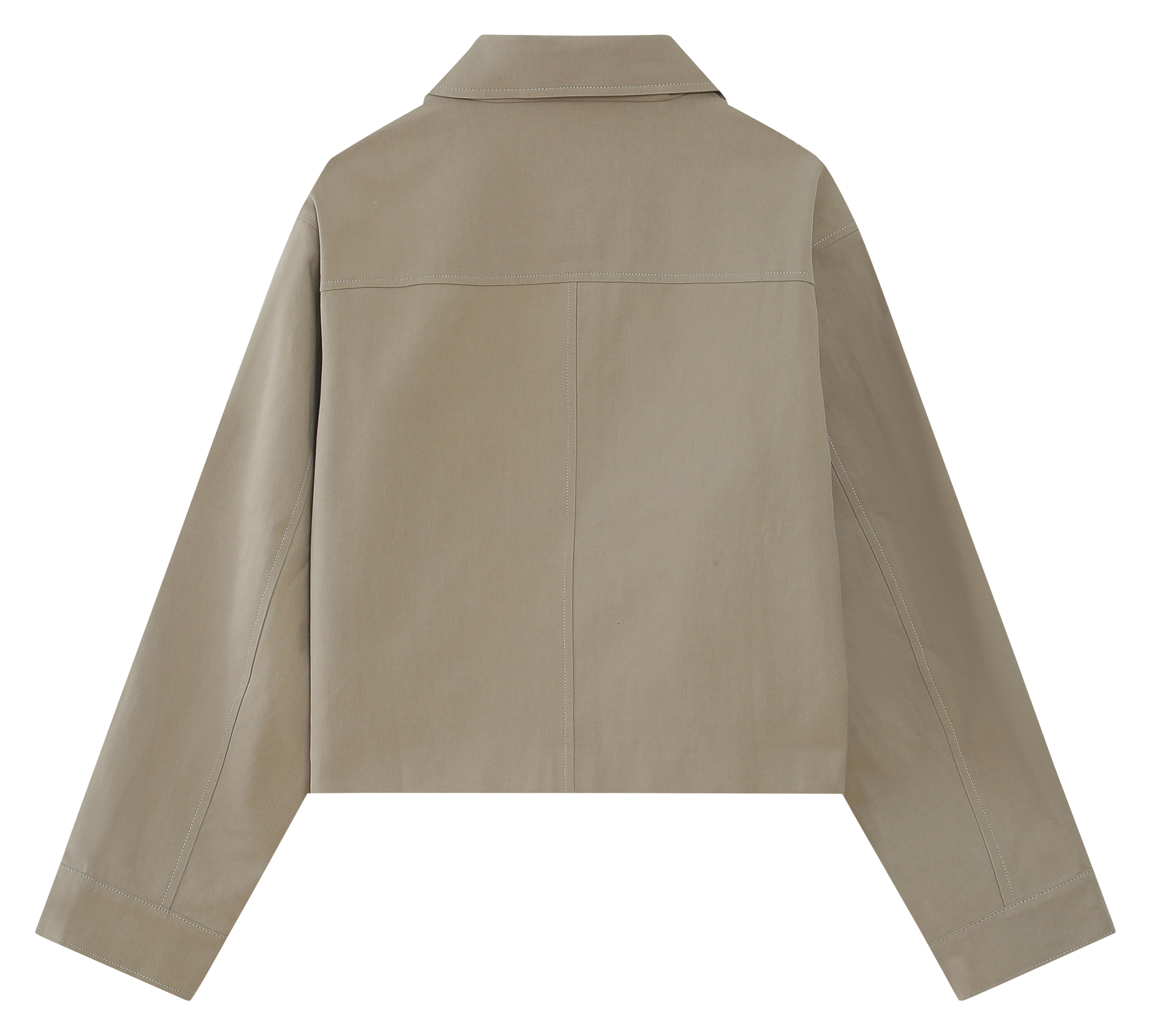 Cotton-blend coat with classic collar GRACE ET MILA Green