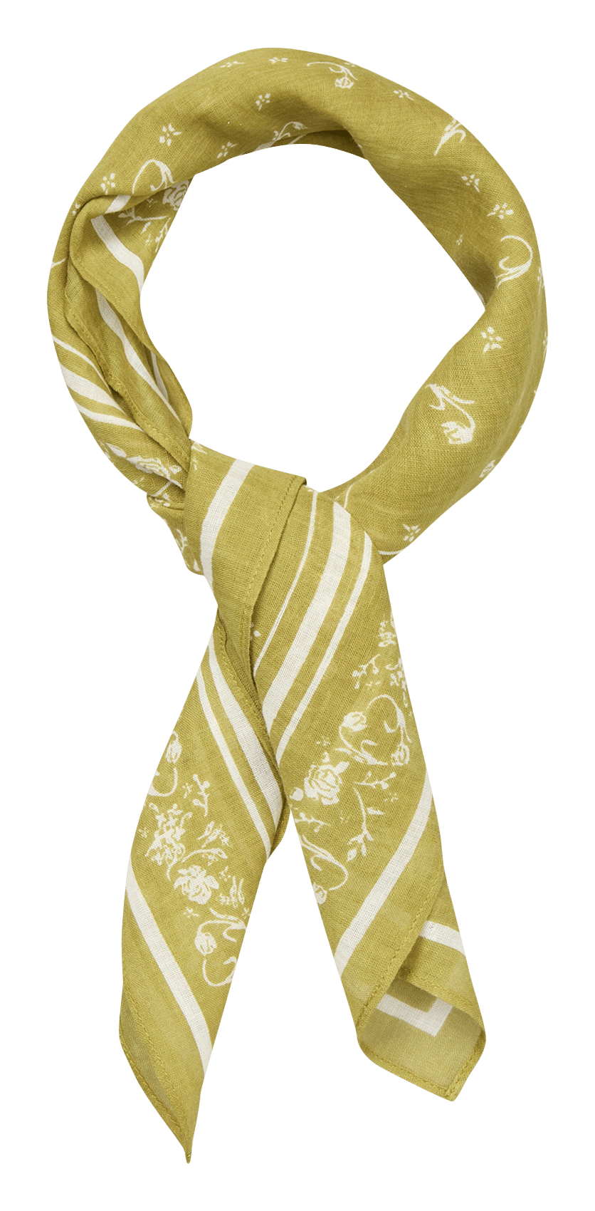 Printed cotton scarf BECKSONDERGAARD Green