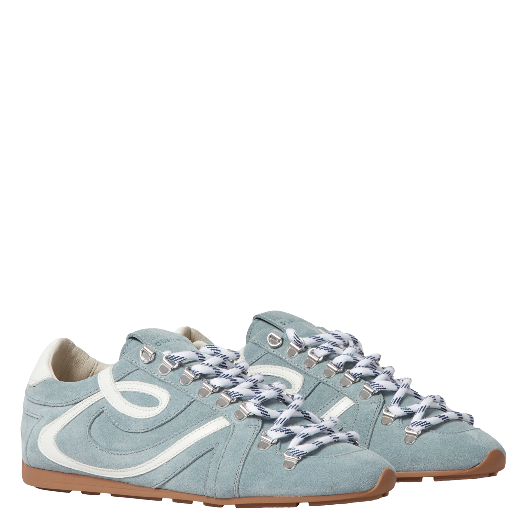 Baskets basses en cuir velours CLAUDIE PIERLOT Bleu