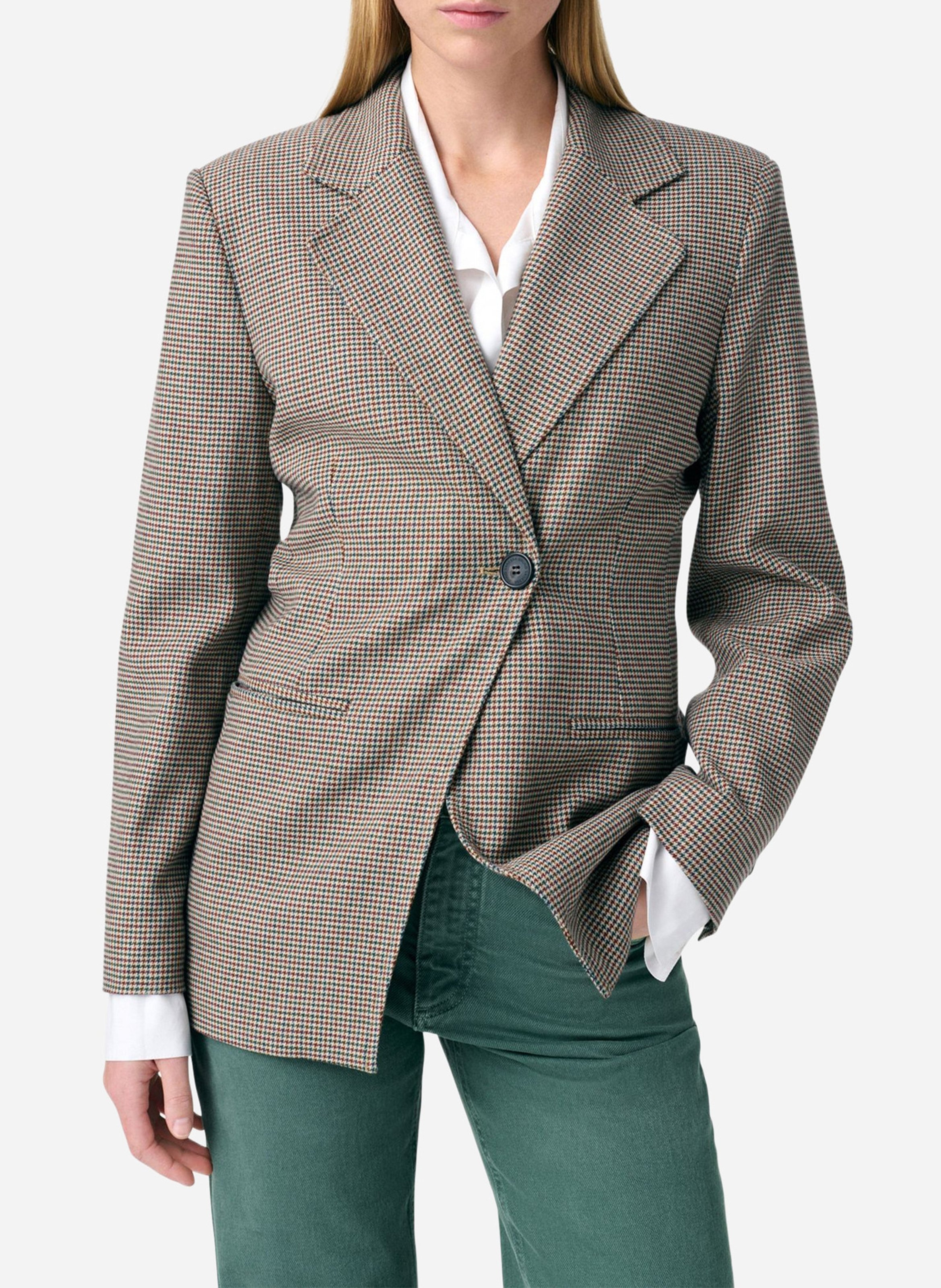 Veste tailleur droite à motif VANESSA BRUNO Multicolore