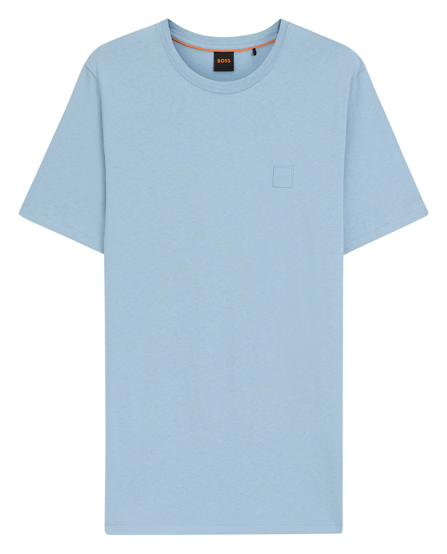 Short-sleeved round-neck cotton T-shirt BOSS Blue