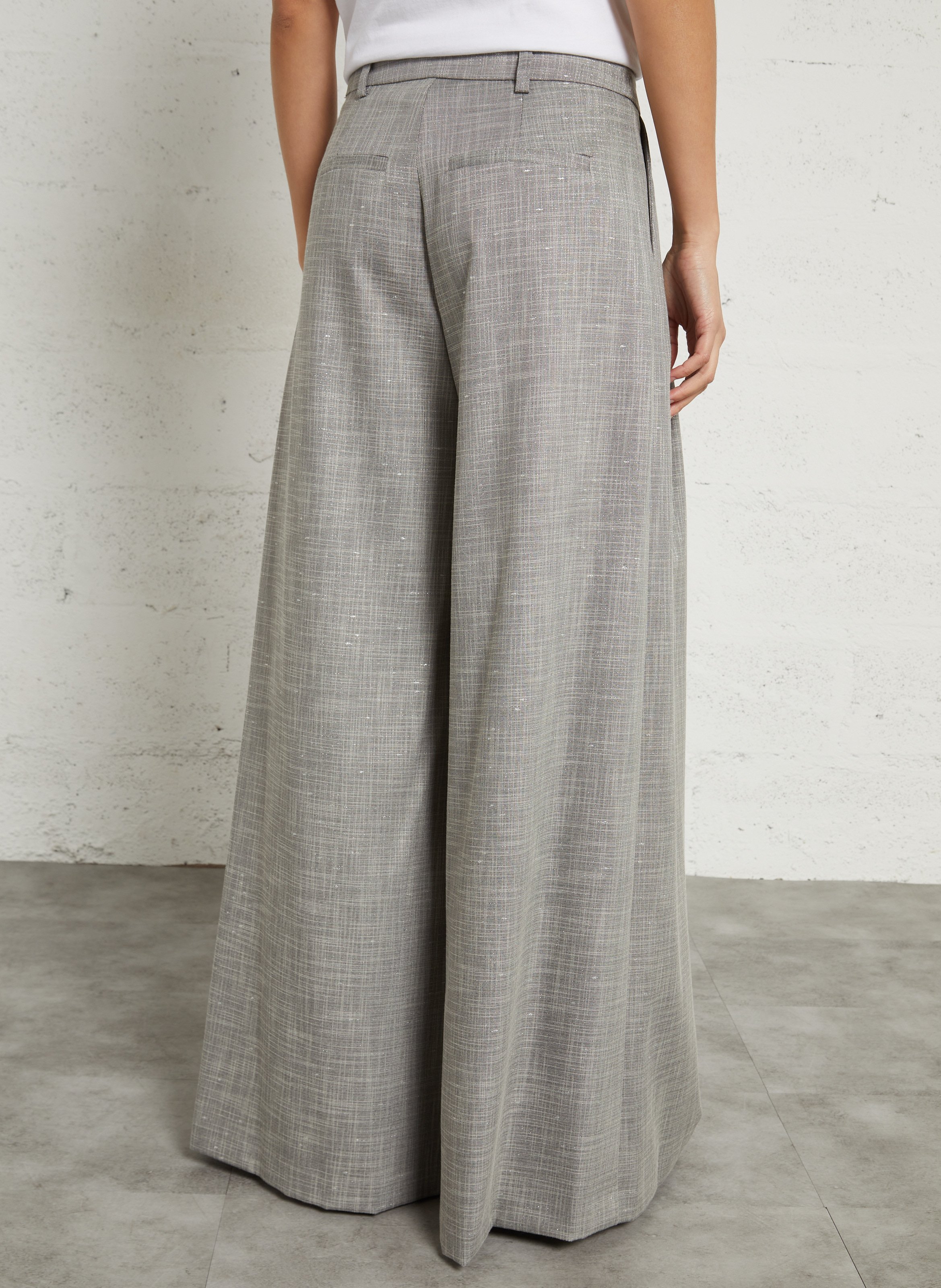 Checked straight-leg pants IMPERIAL Silver