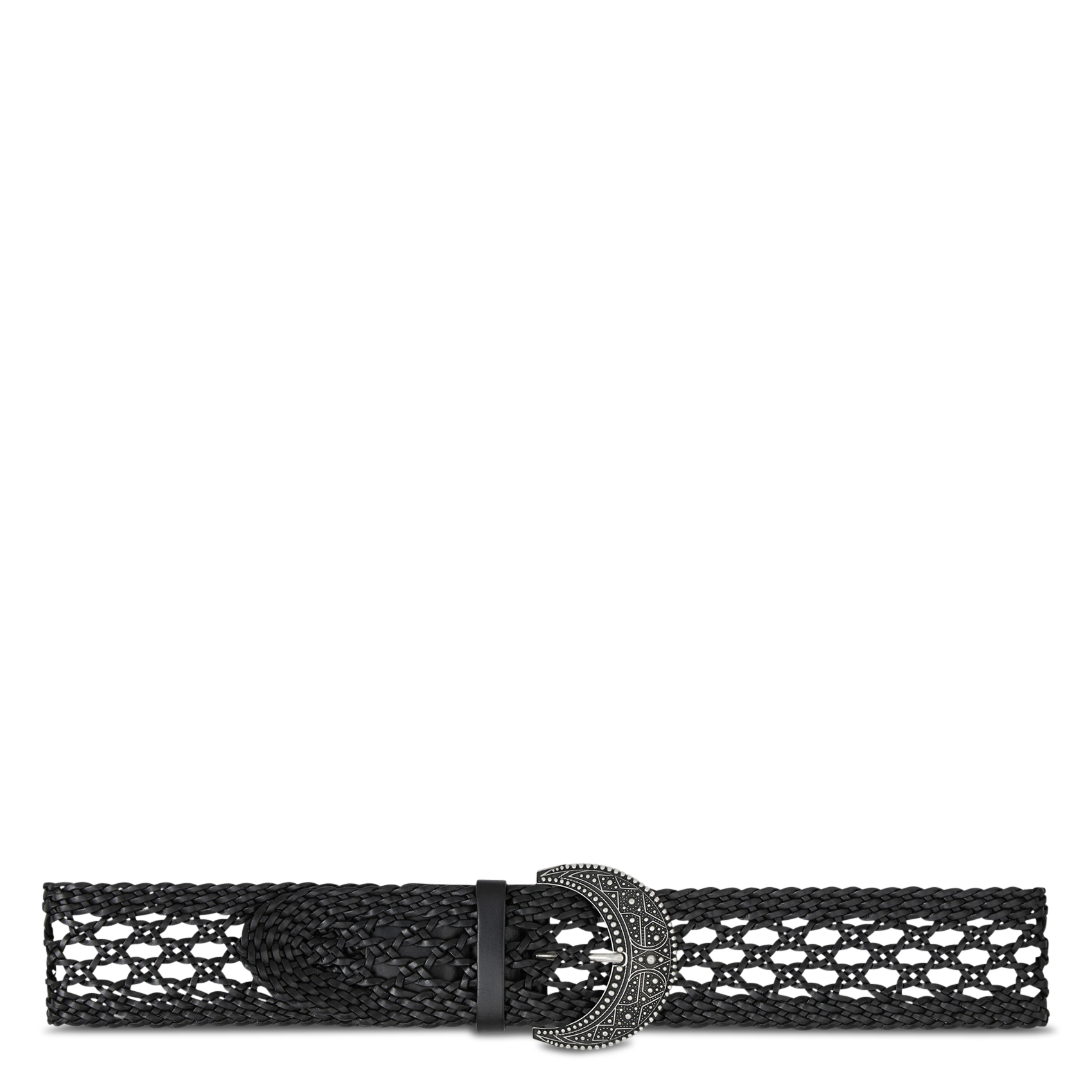 Gevlochten, leren ceintuur met gesp BA&SH