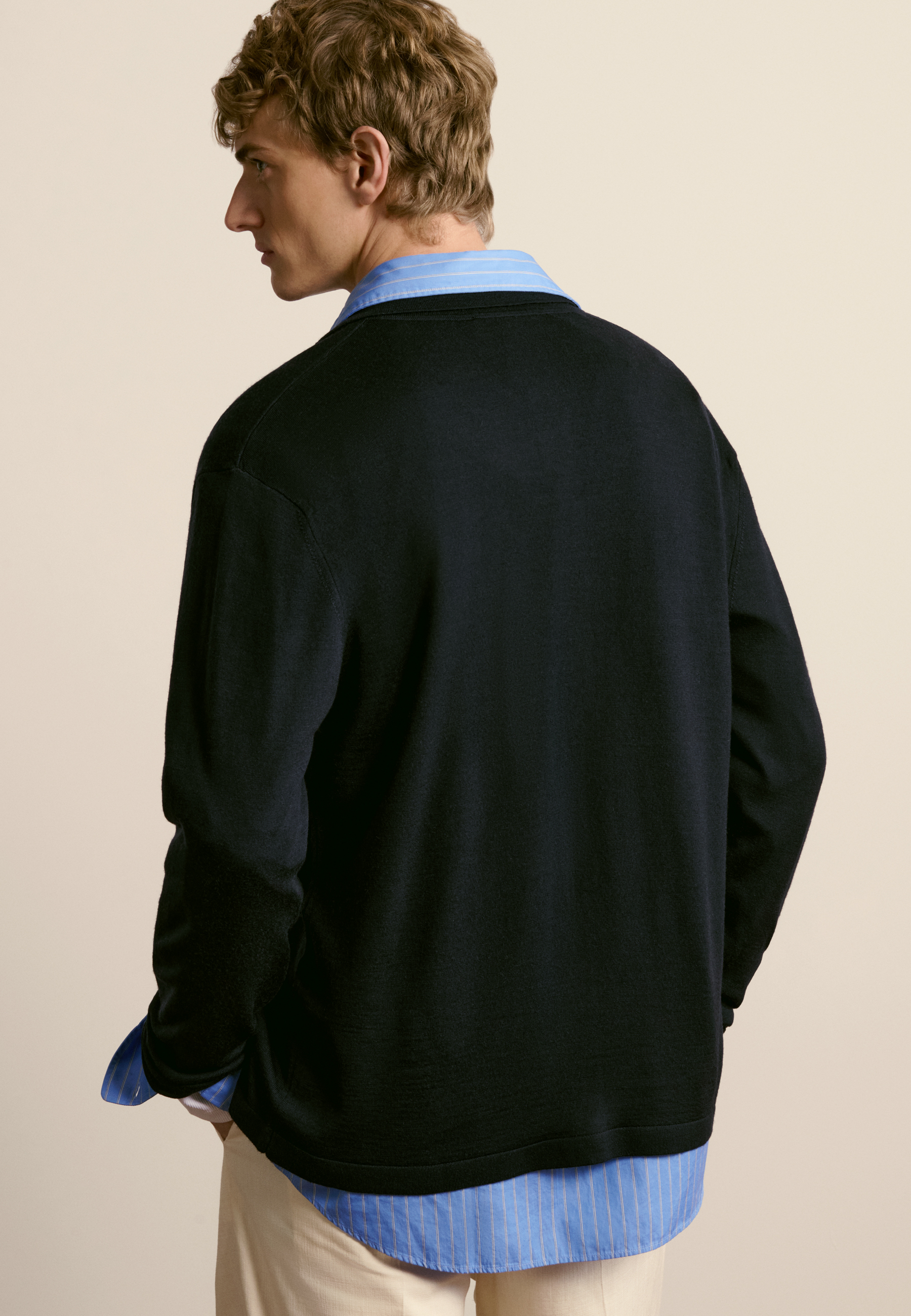 Merino wool shirt MAISON MONTAGUT Blue