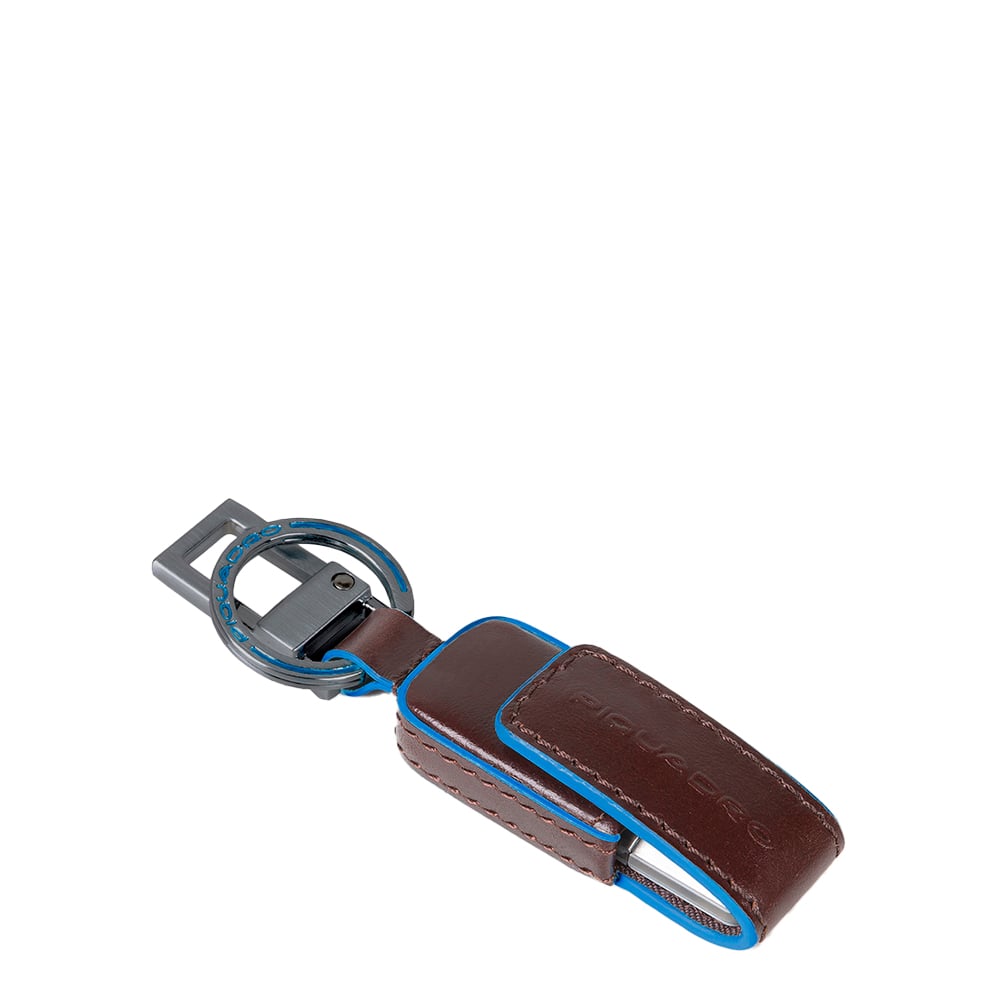 Keychain with 256GB USB flash drive PIQUADRO Brown