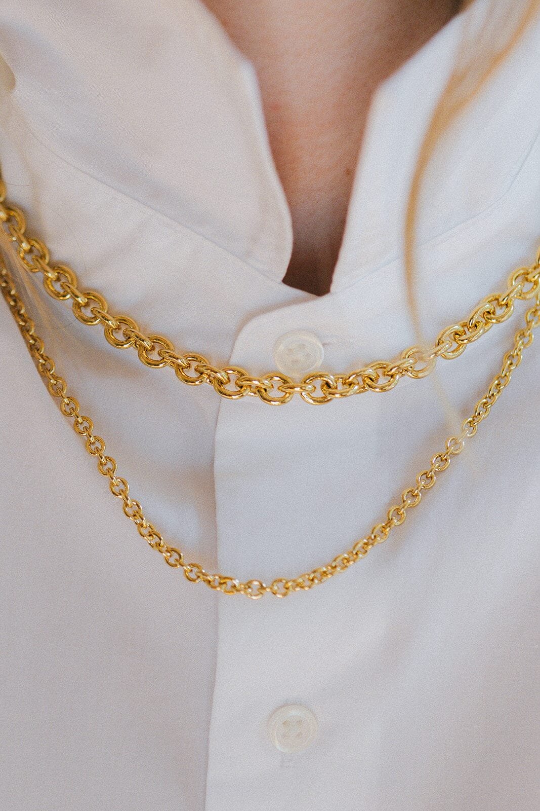 Maxi silver-plated necklace Golden