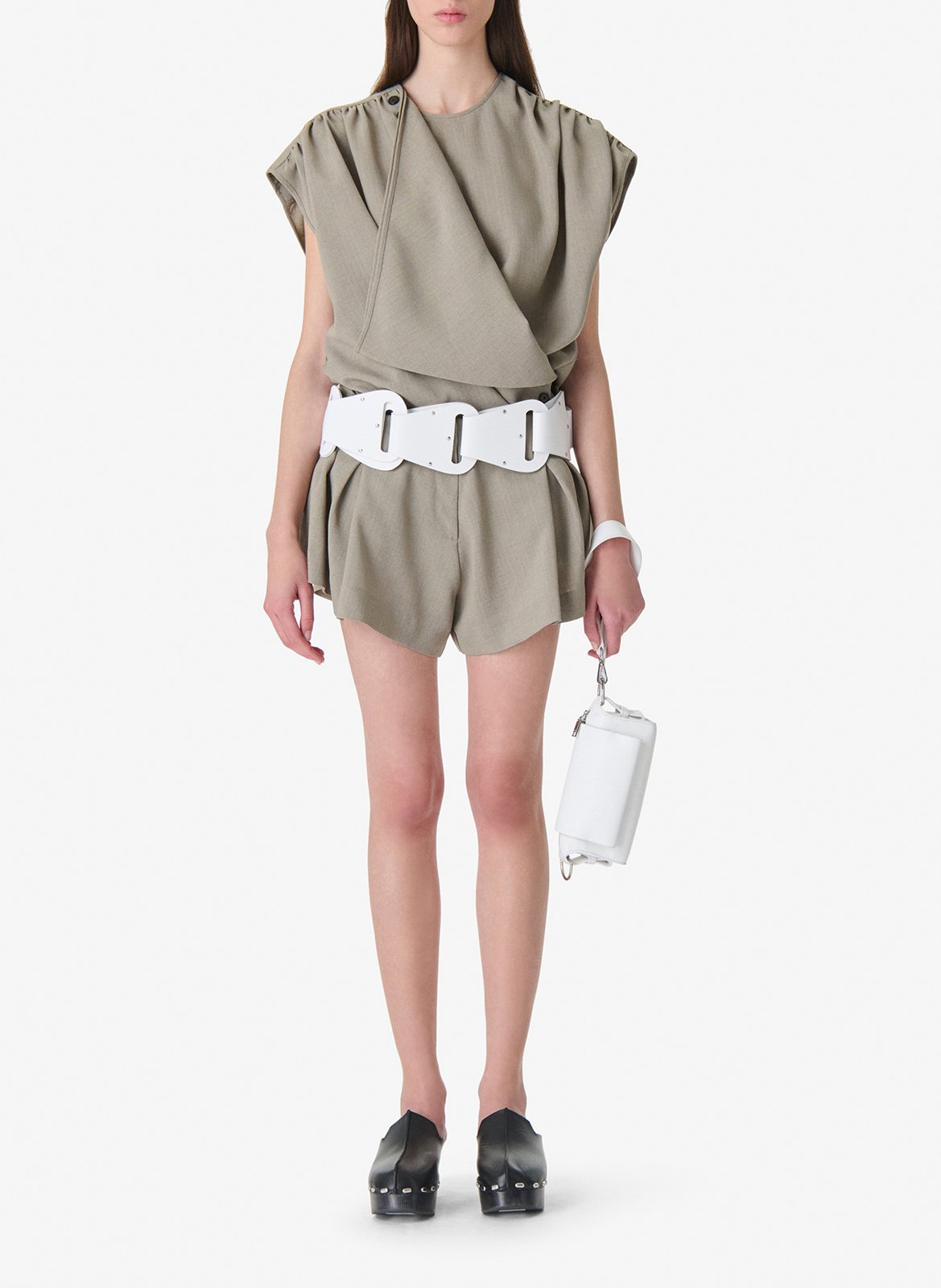 Ruimvallende top met ronde hals IRO Groen