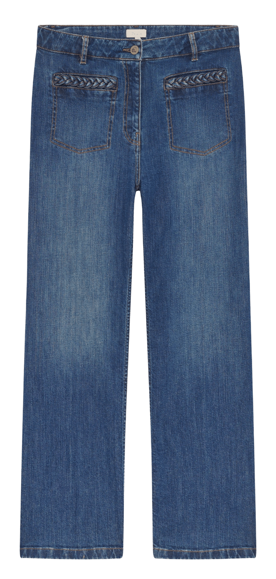 Jean droit en coton mélangé PABLO Bleu