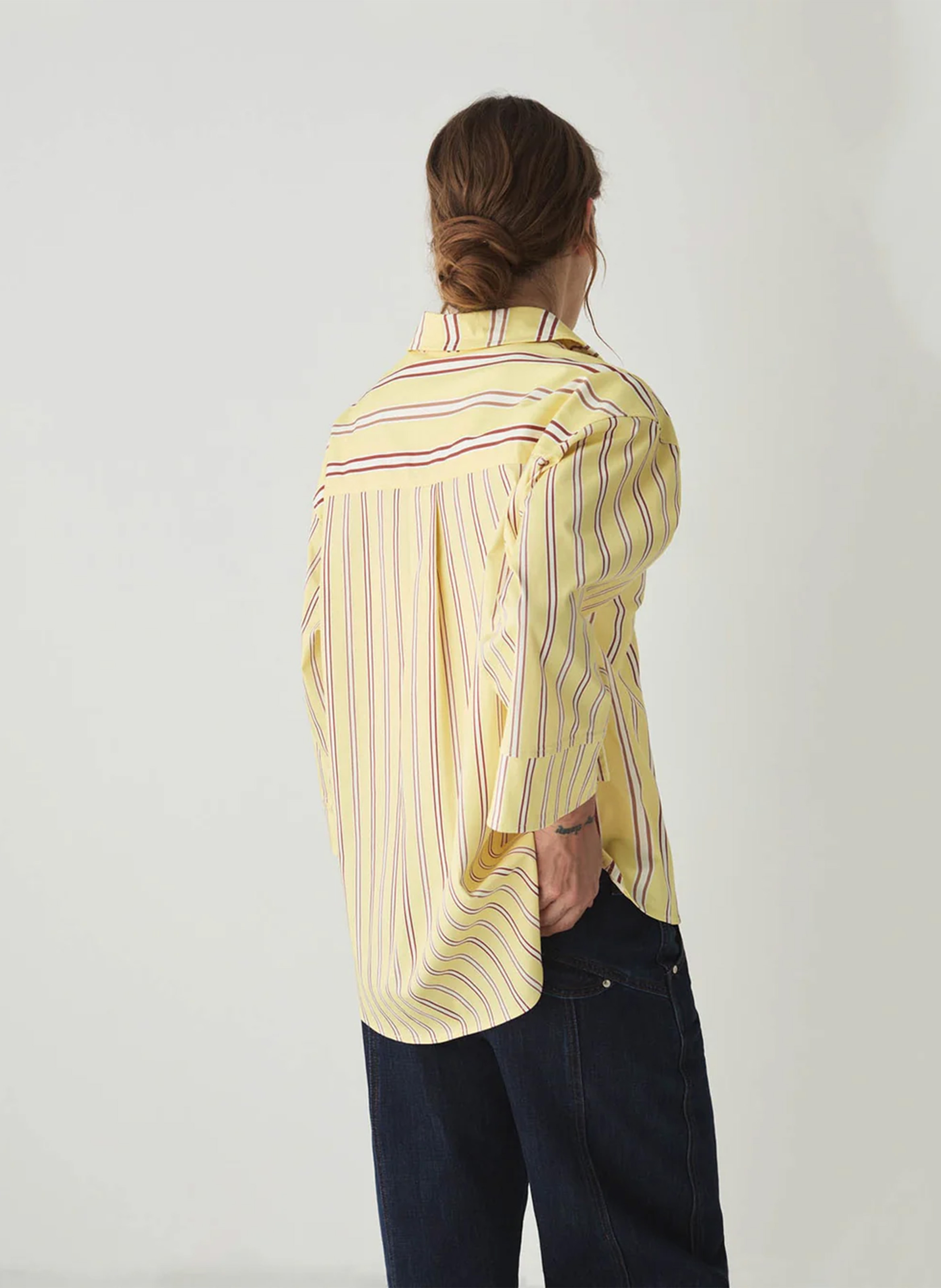 Chemise col classique en coton LAAGAM Jaune