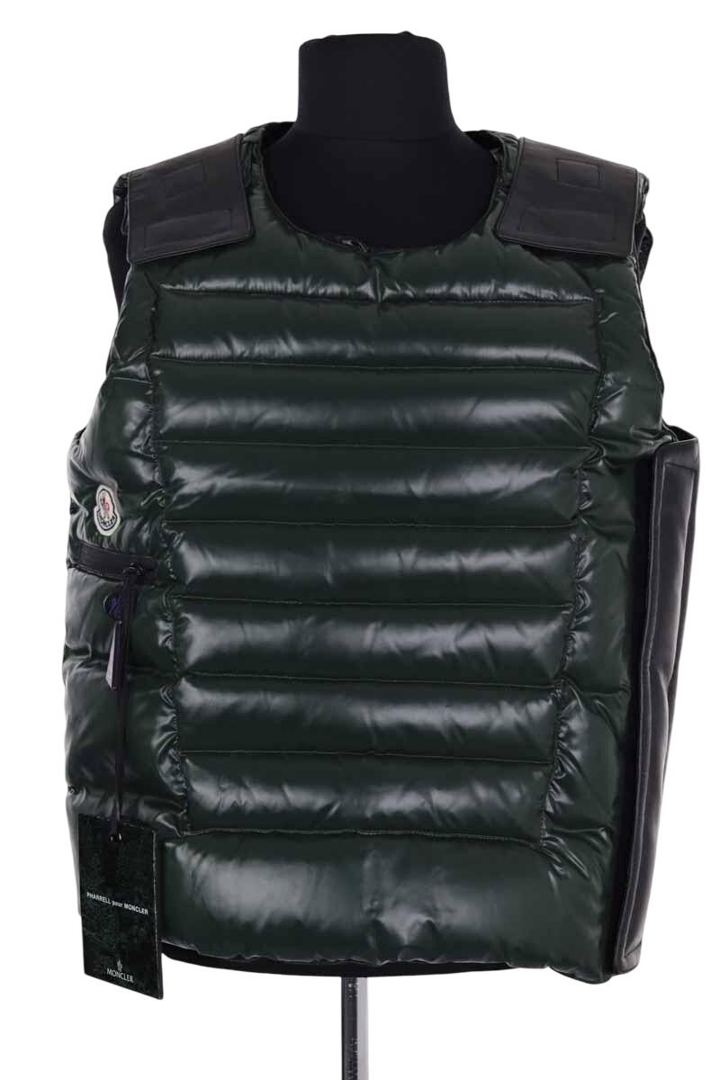 Lightweight quilted padded jacket with high neck MONCLER - Seconde Main Green