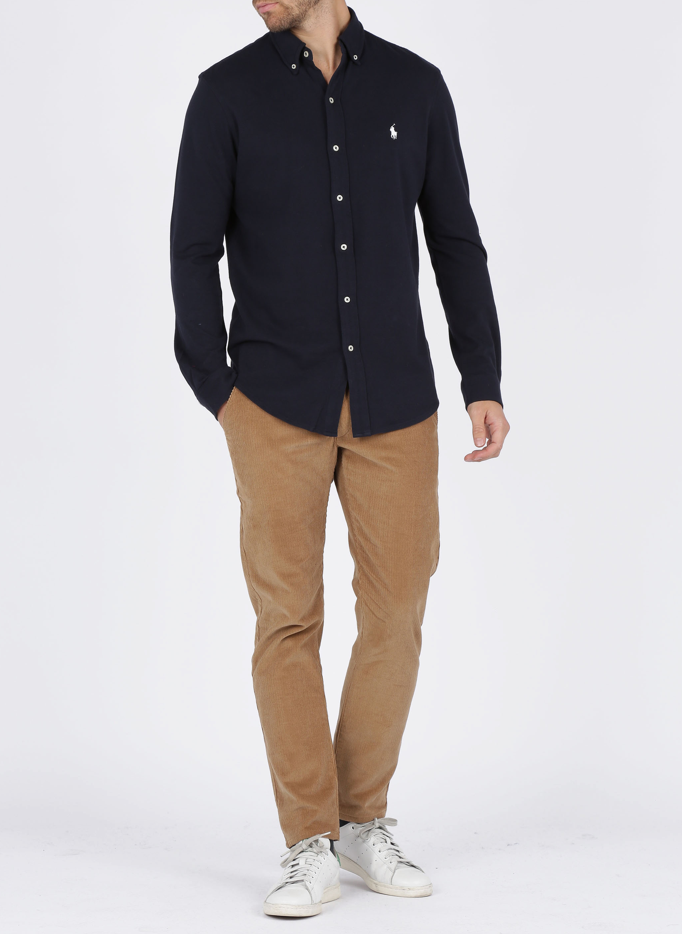 Regular-Fit-Hemd aus Baumwoll-Piqué mit Button-down-Kragen POLO RALPH LAUREN Blau