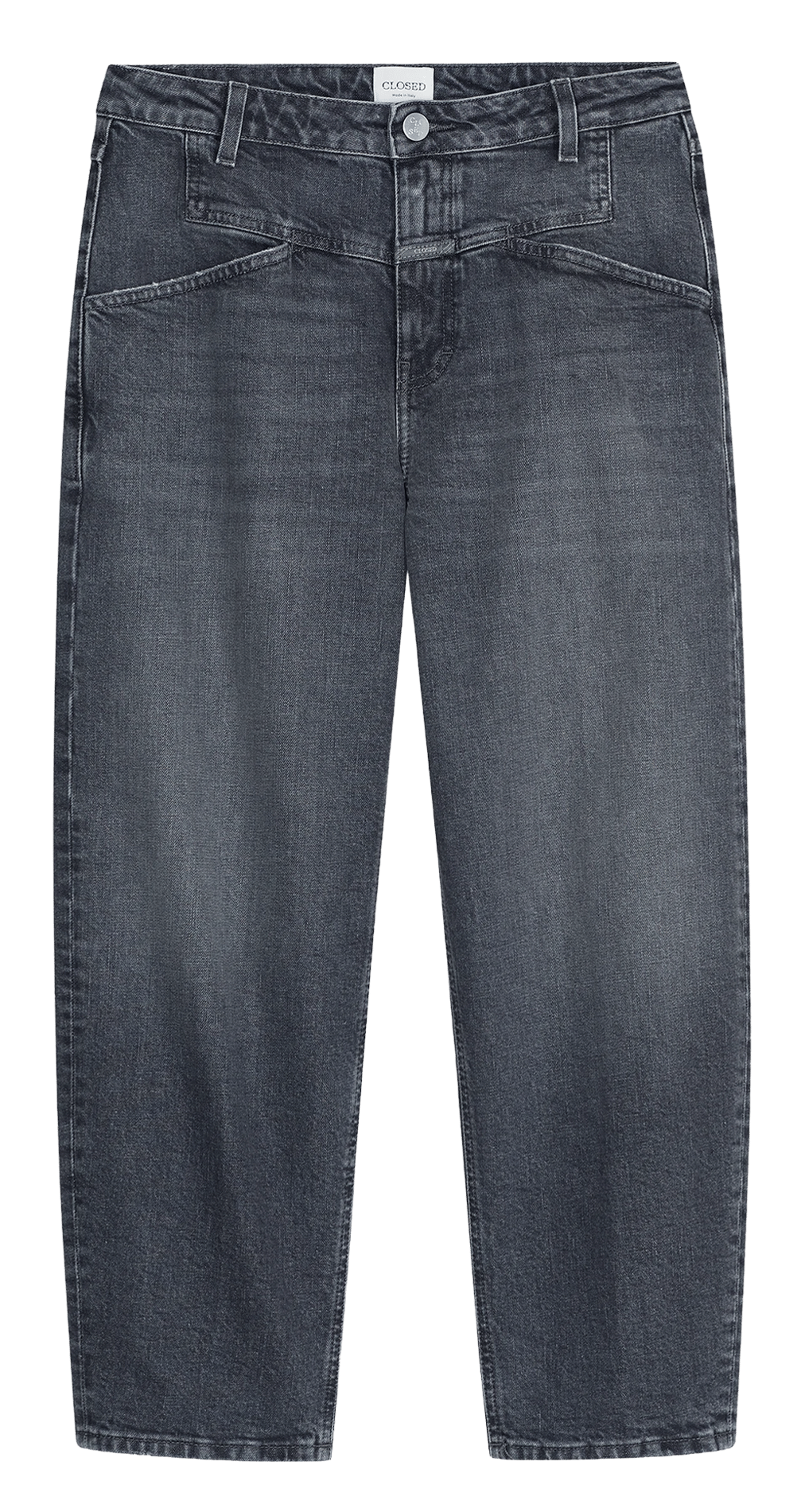 Wijde high-waisted jeans. CLOSED Grijs