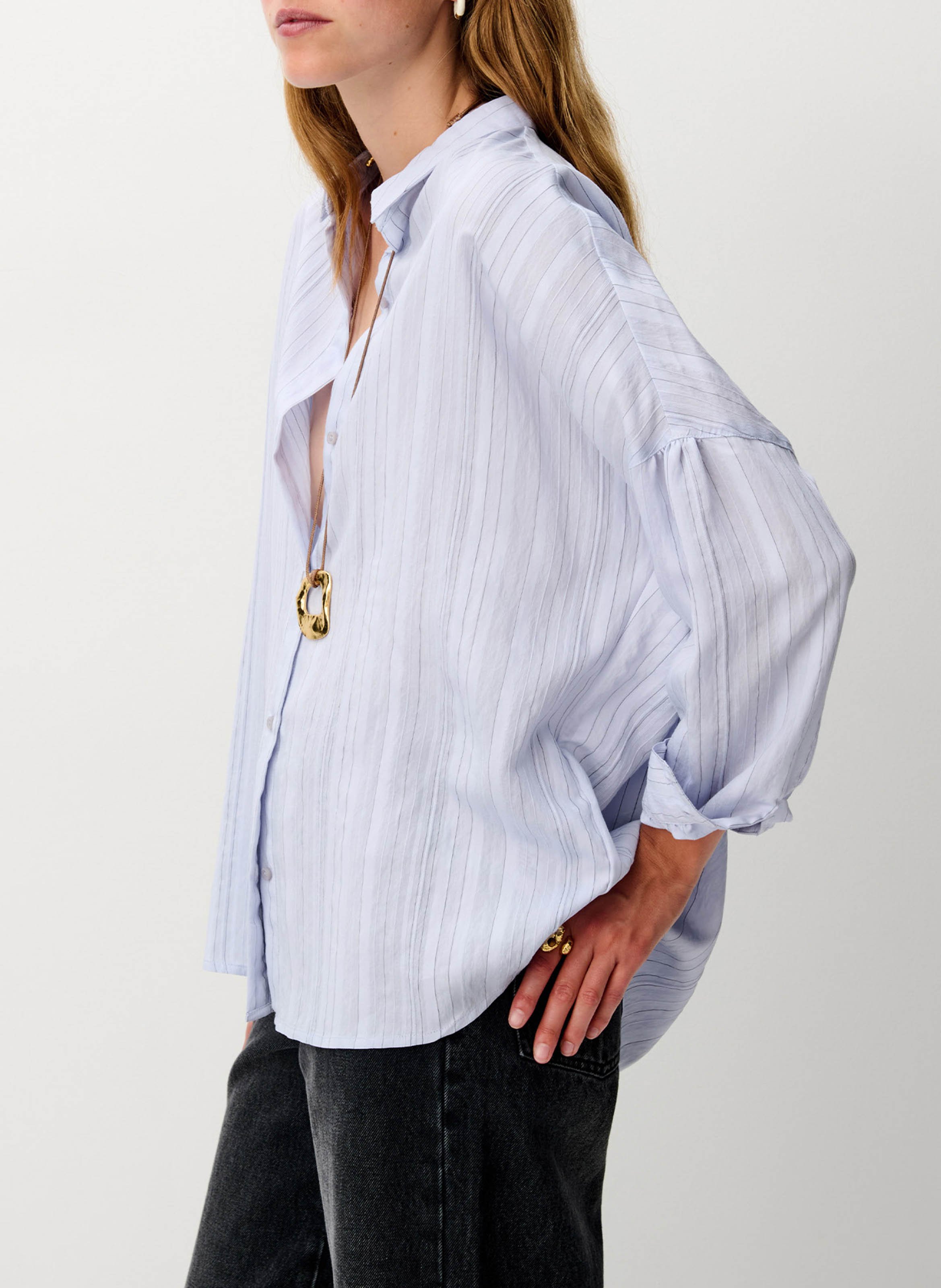 Chemise oversize rayée SESSUN Bleu