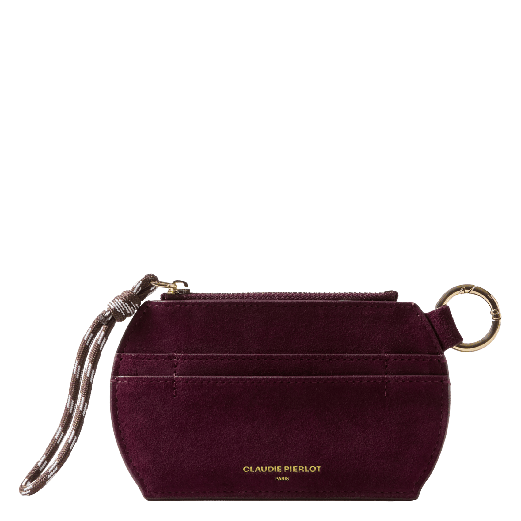 Porte-monnaie en cuir velours CLAUDIE PIERLOT Rouge