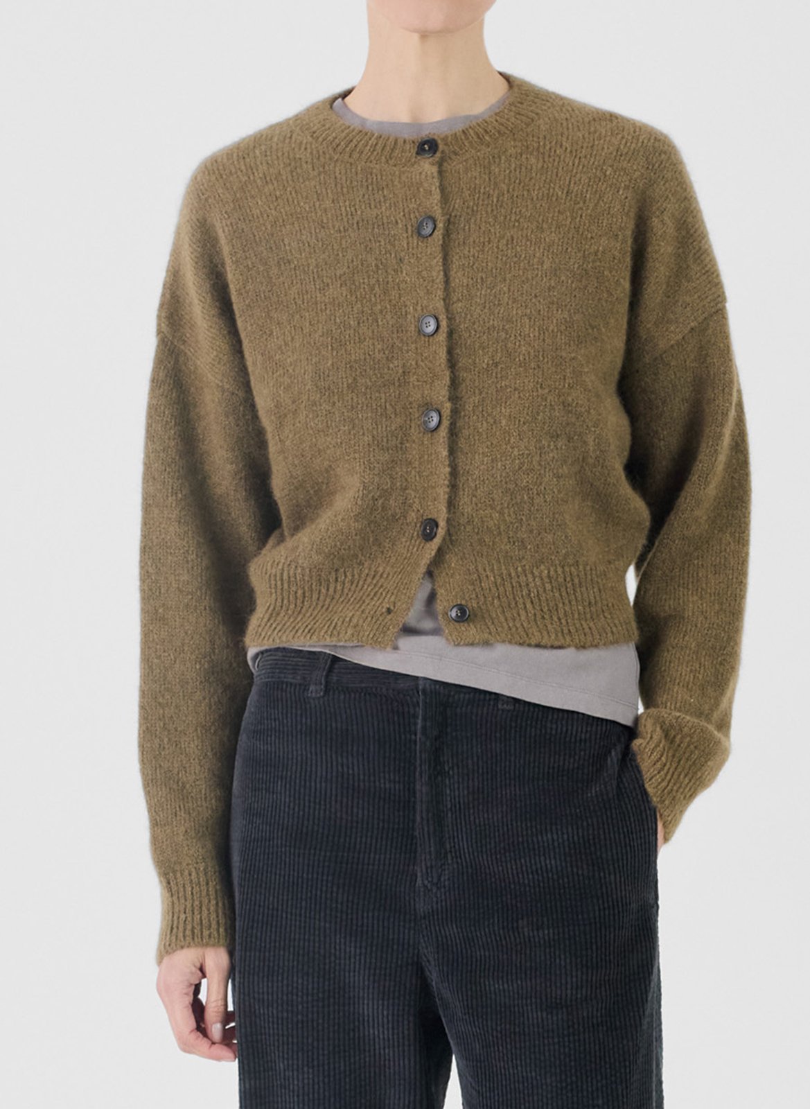 Round-neck alpaca-blend cardigan MASSCOB