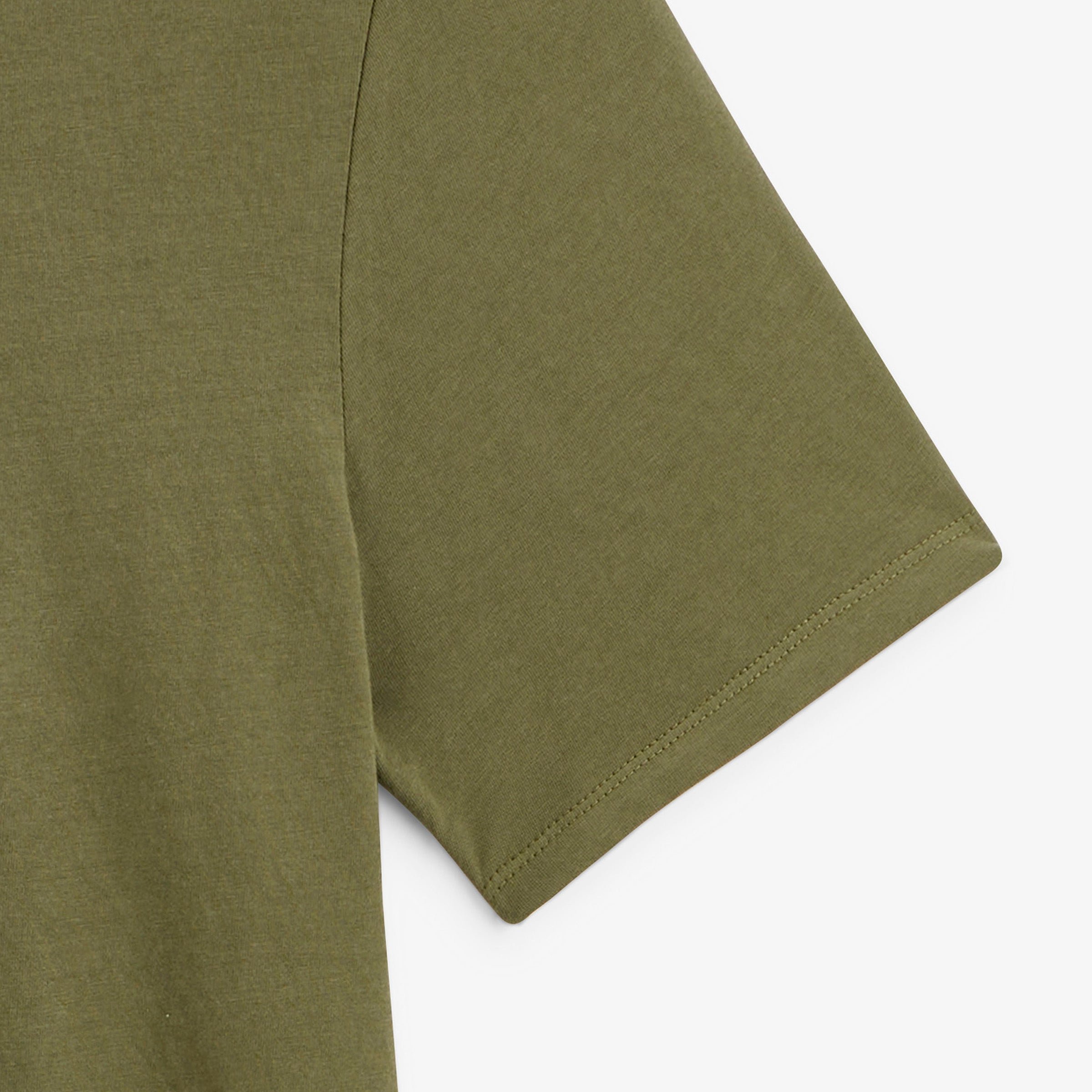Short-sleeved round neck t-shirt Theo in thyme green SERGE BLANCO Green