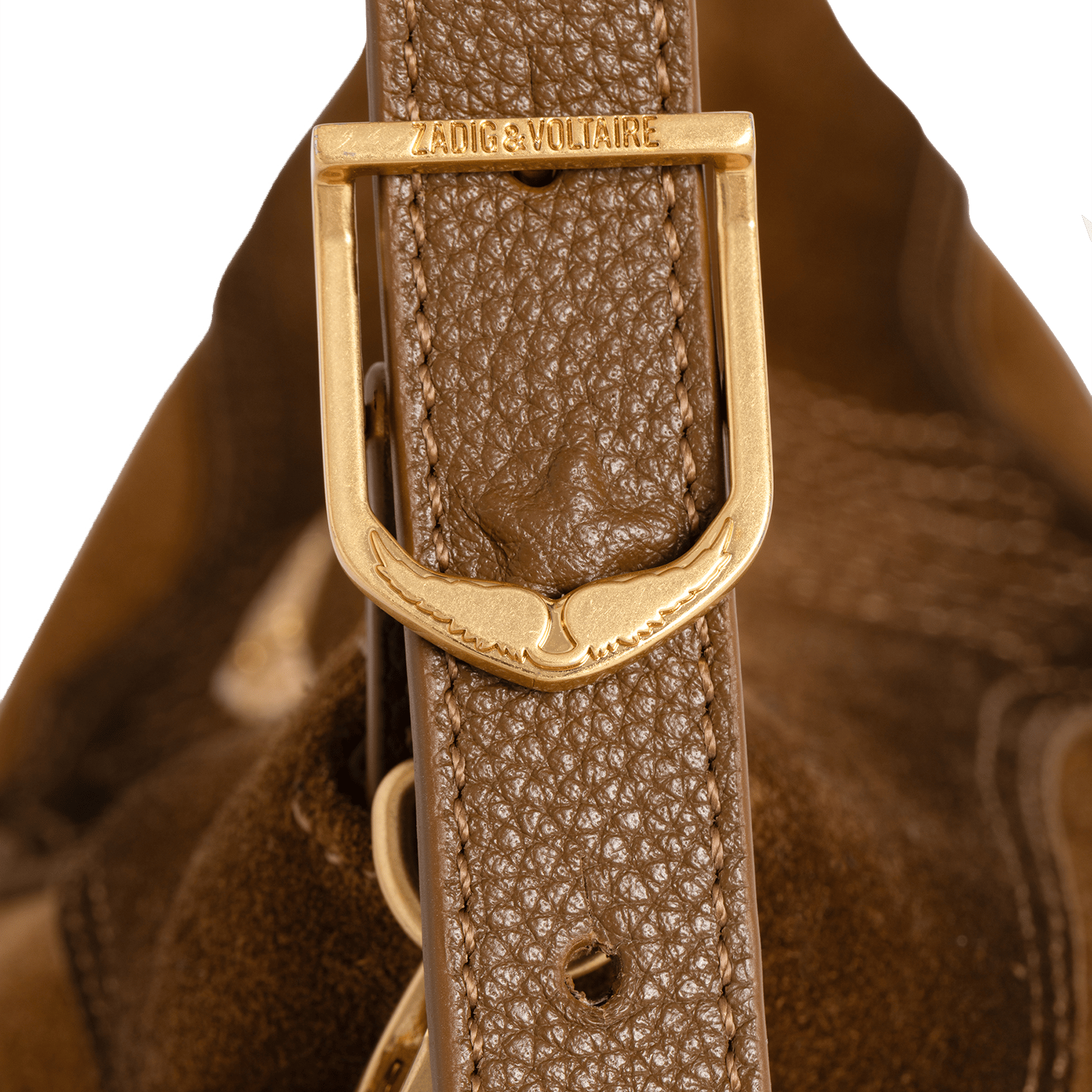Sac souple en suède western ZADIG&VOLTAIRE Marron