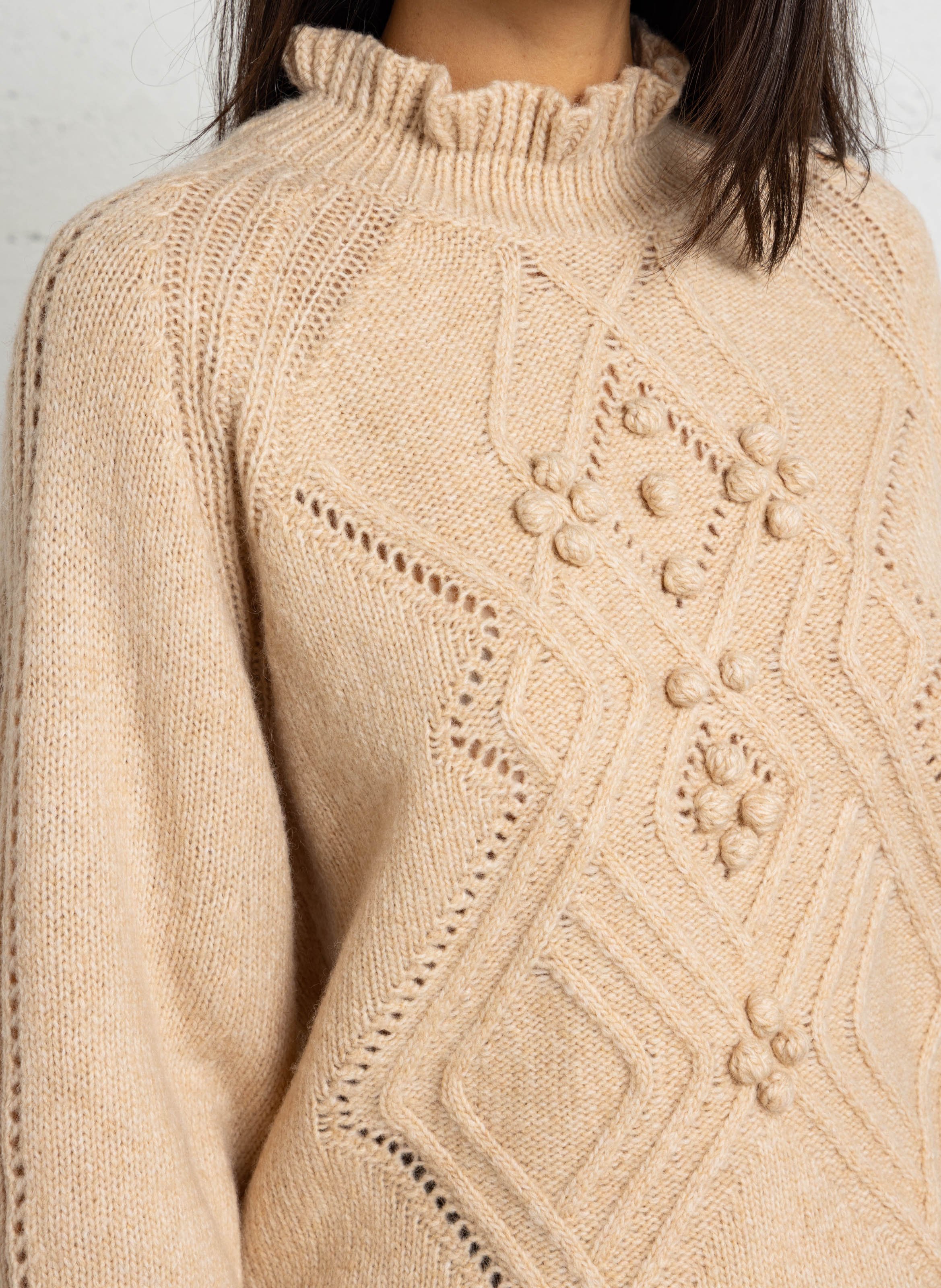 Pull ample col victorien LOUISE MISHA Beige