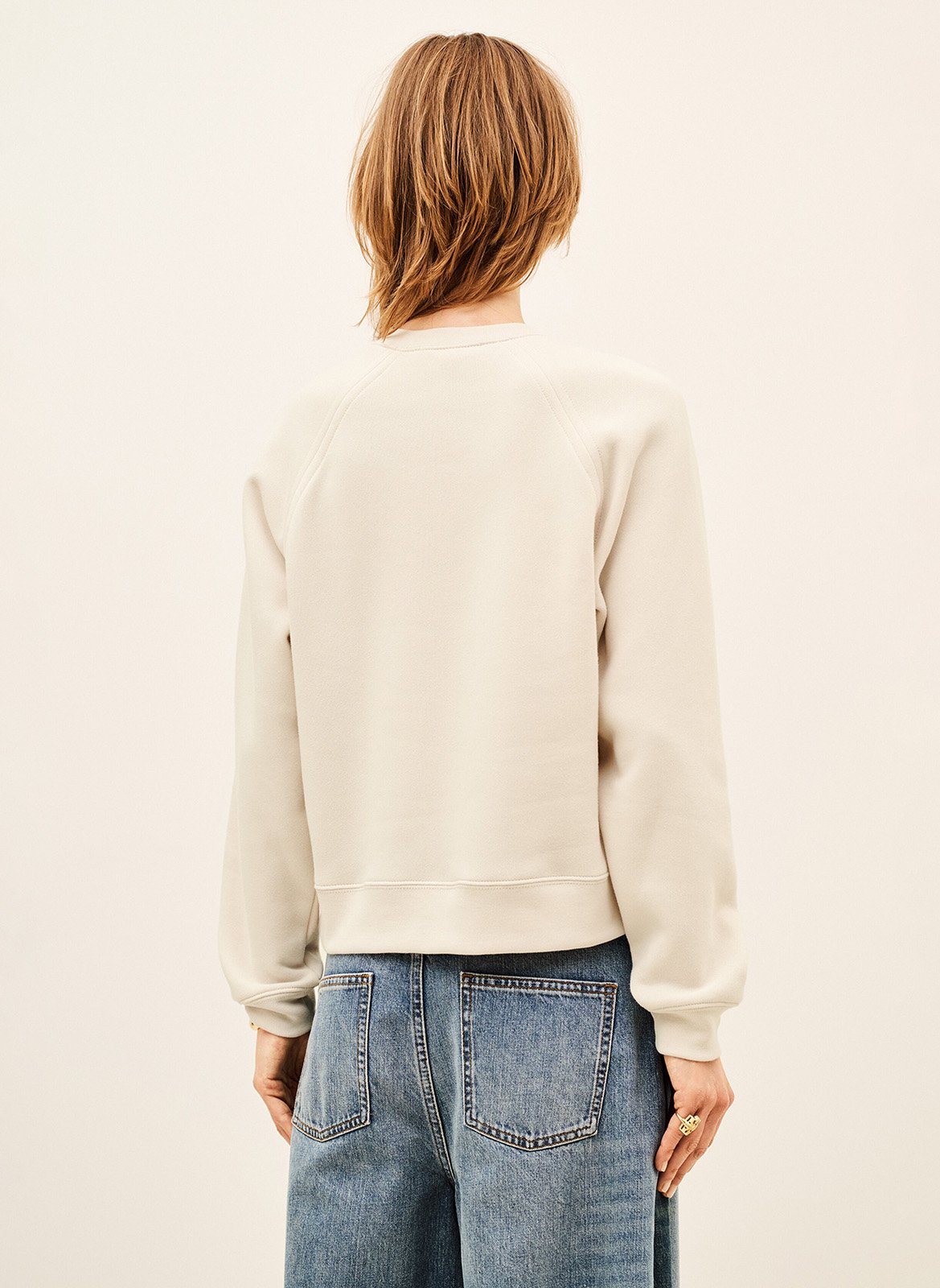Rechte sweater | katoenblend | Beige BA&SH Dames