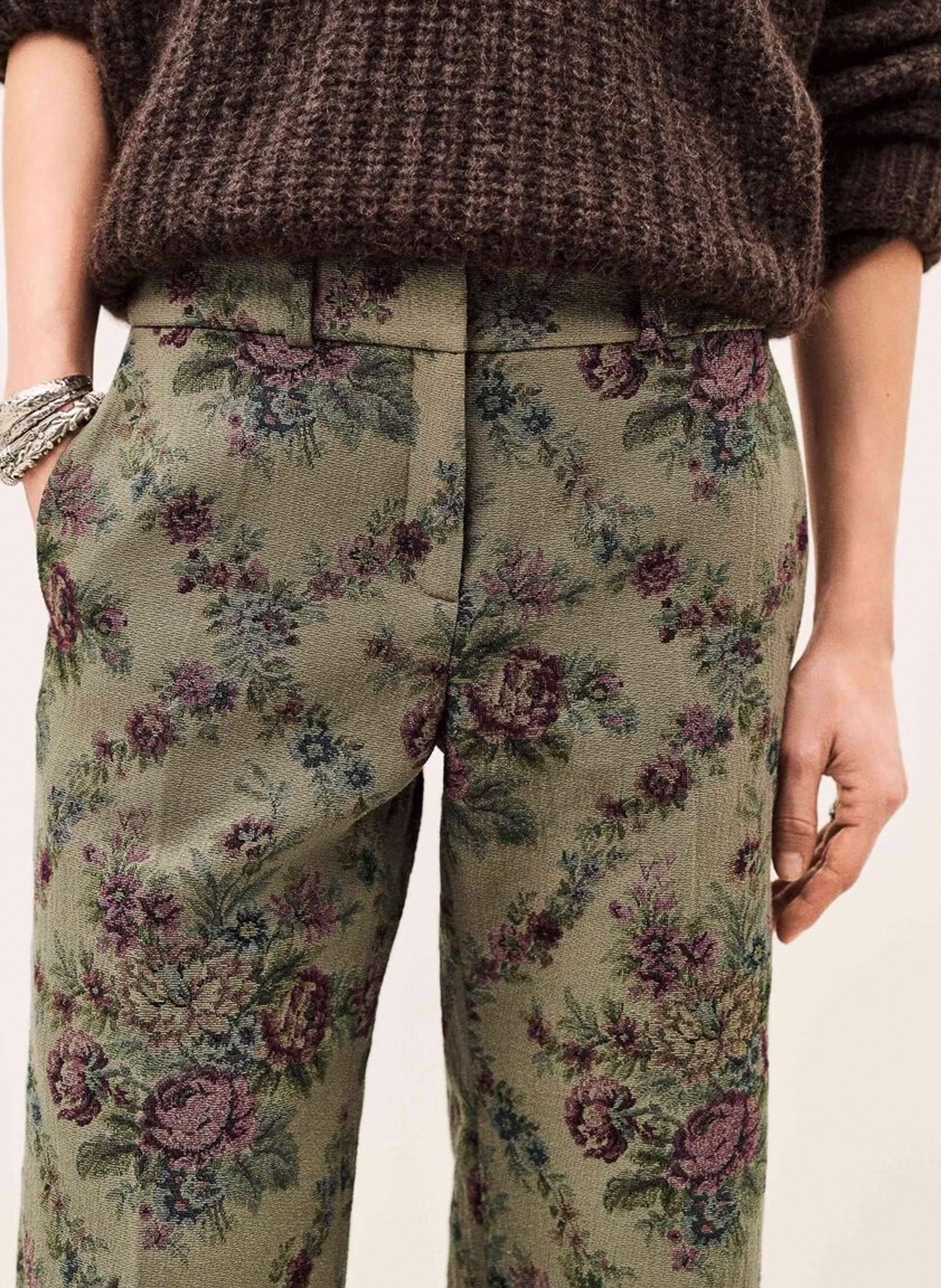 Pantalon large imprimé BA&SH Kaki