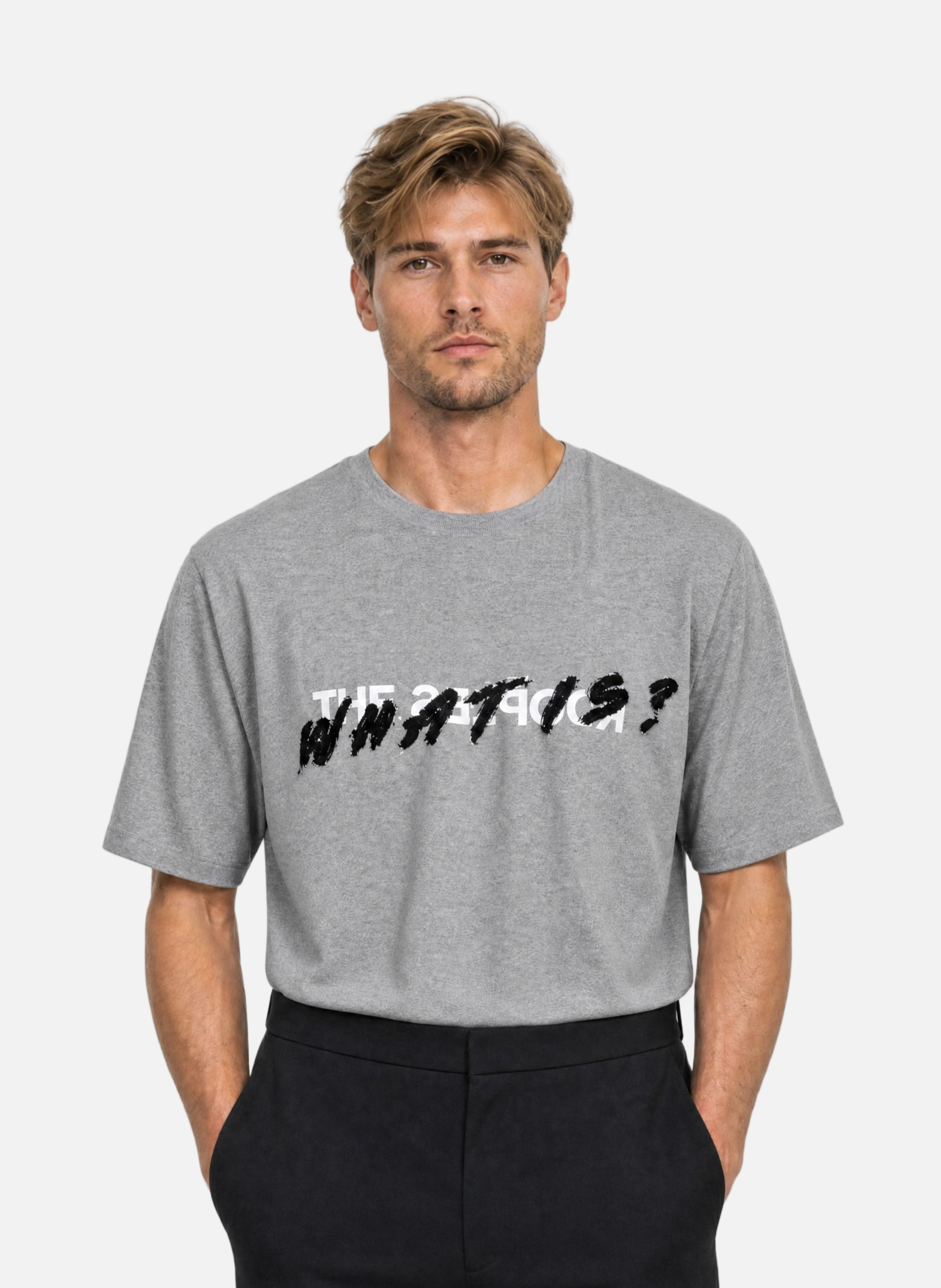 T-shirt patch denim what is THE KOOPLES Gris