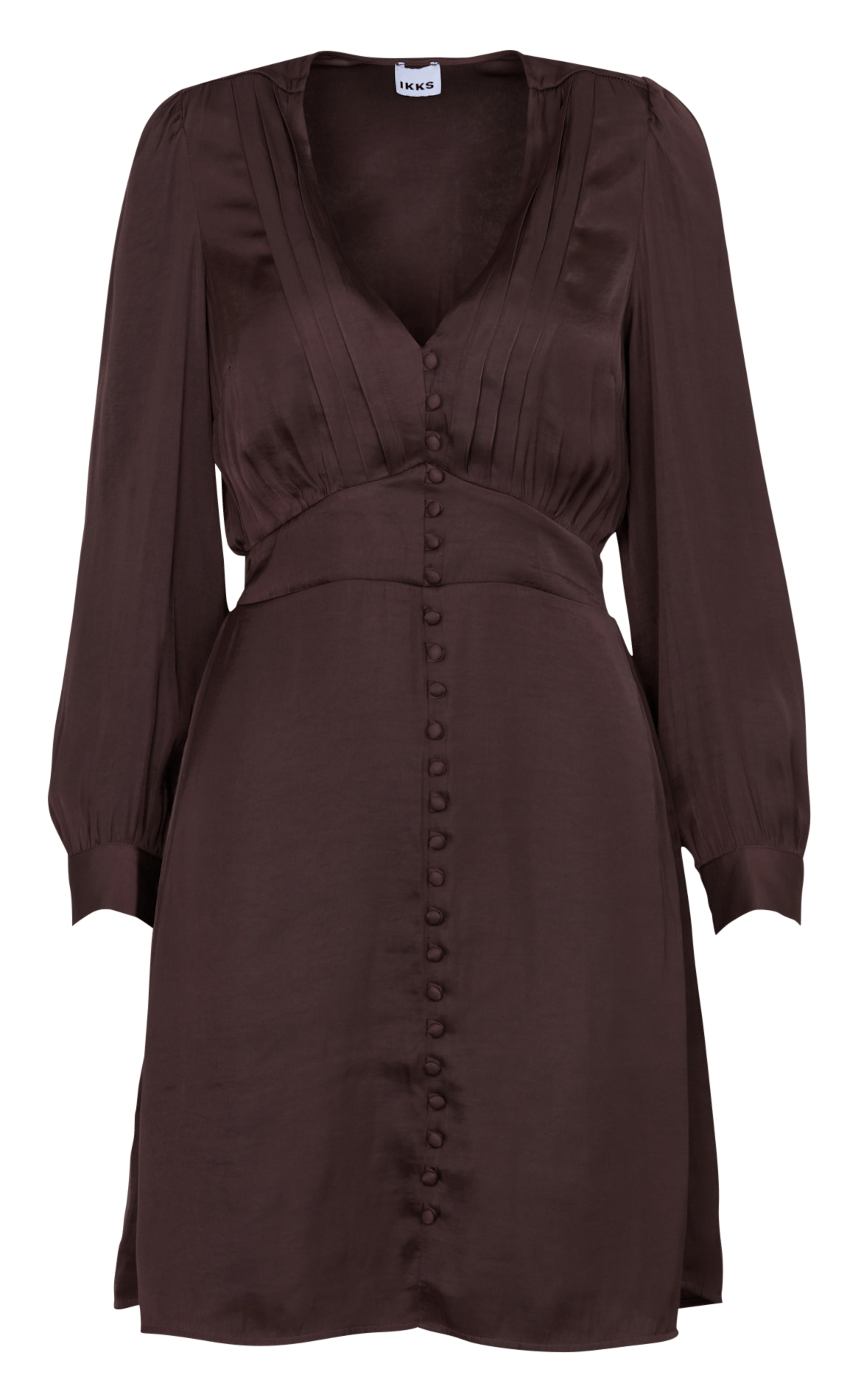 Satiniertes Kurzkleid mit V-Ausschnitt IKKS
