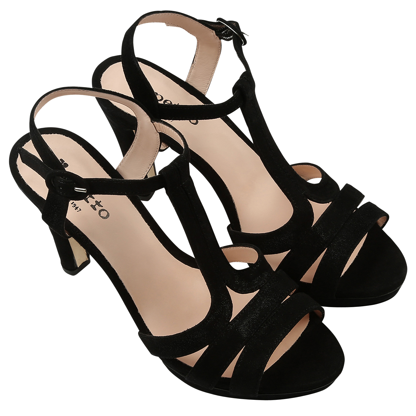 Sandales hautes à talons en cuir REPETTO Noir