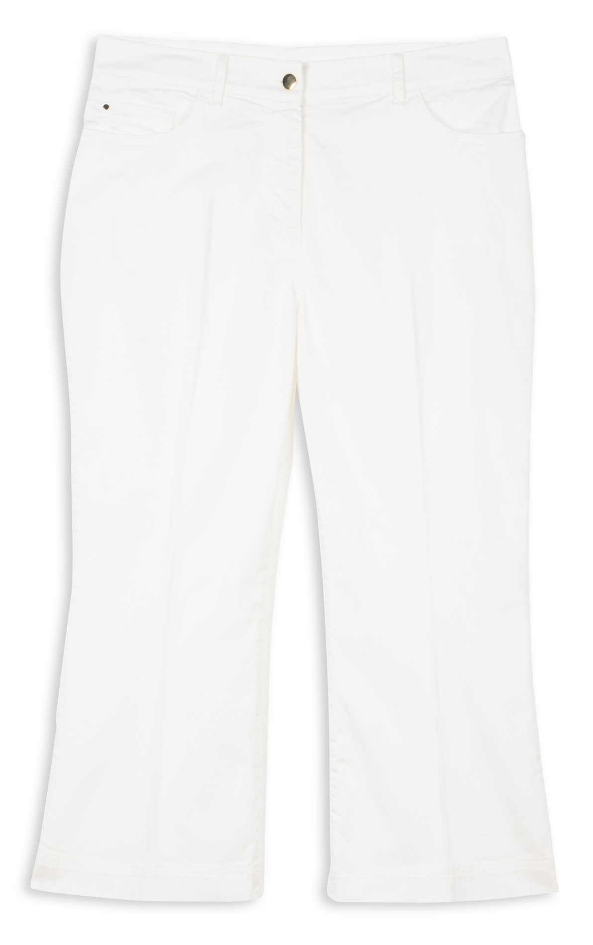 Pantalon droit en coton mélangé  PERSONA by Marina Rinaldi Blanc