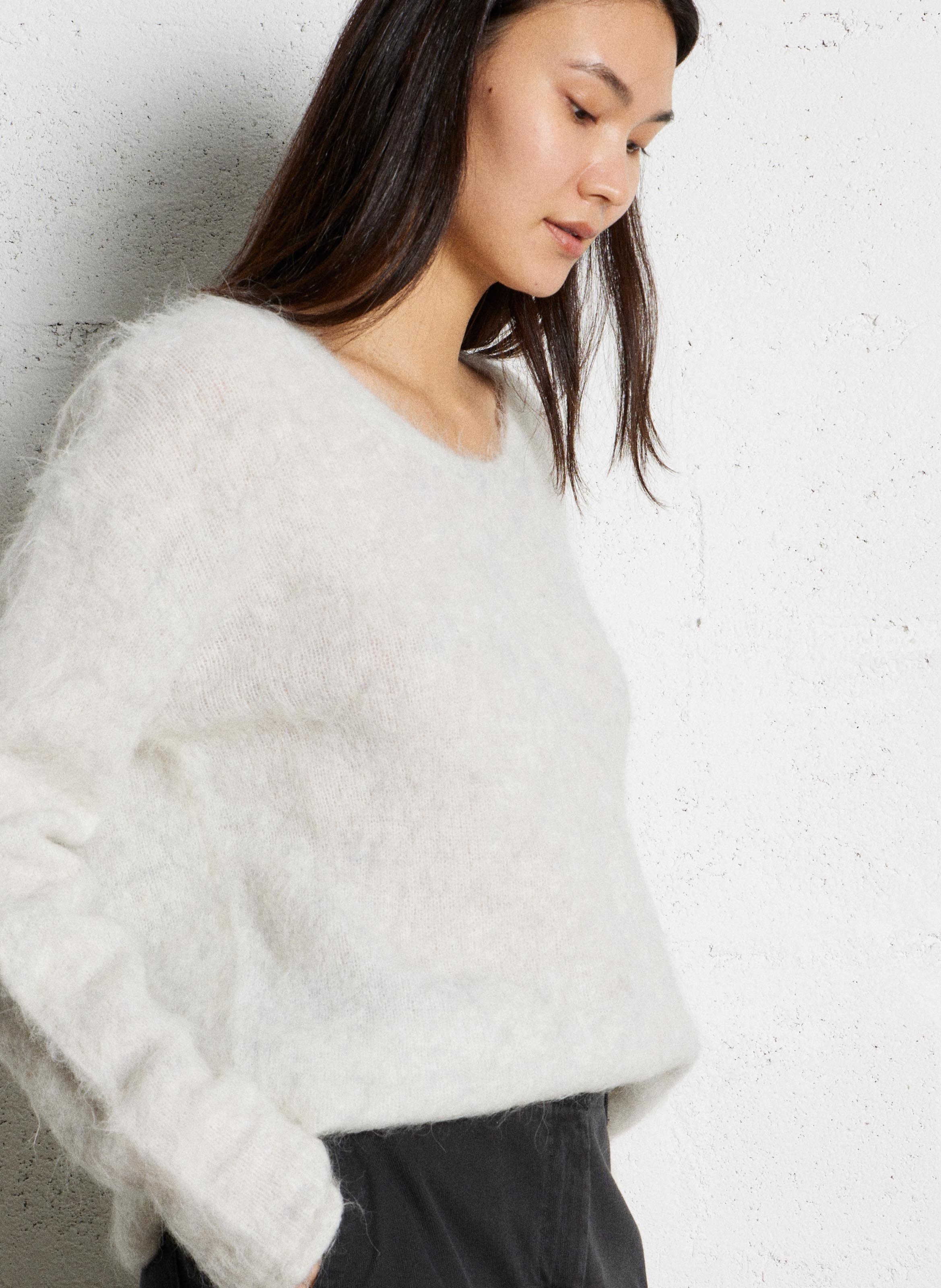 Pull col V en laine mélangée AMERICAN VINTAGE