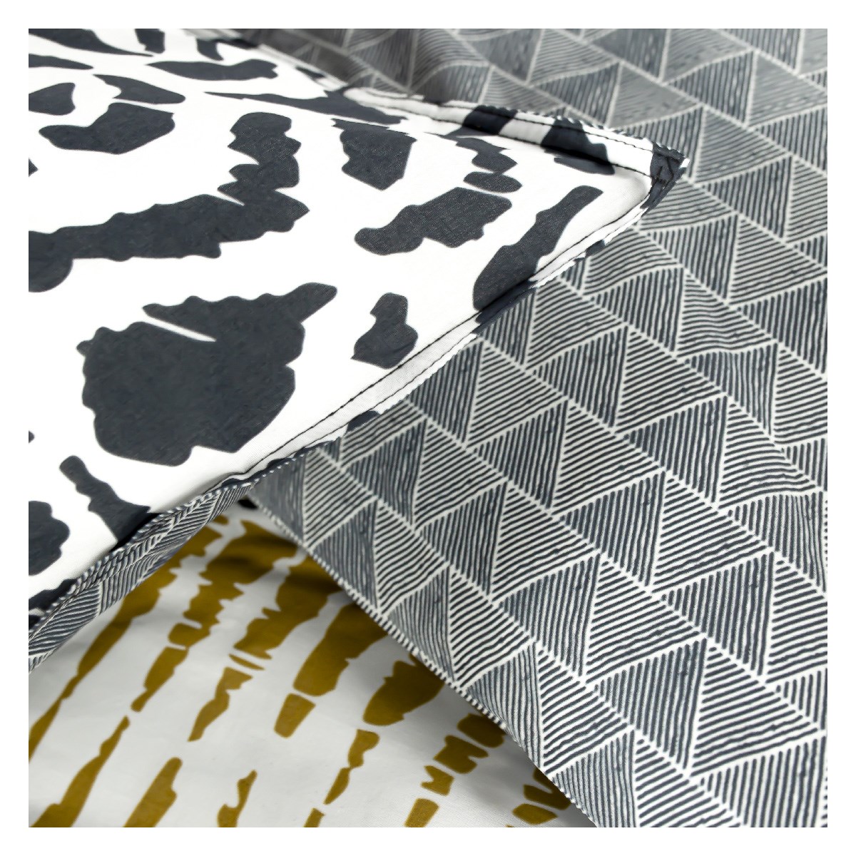 Printed cotton bedding set TODAY LINGE DE MAISON Black