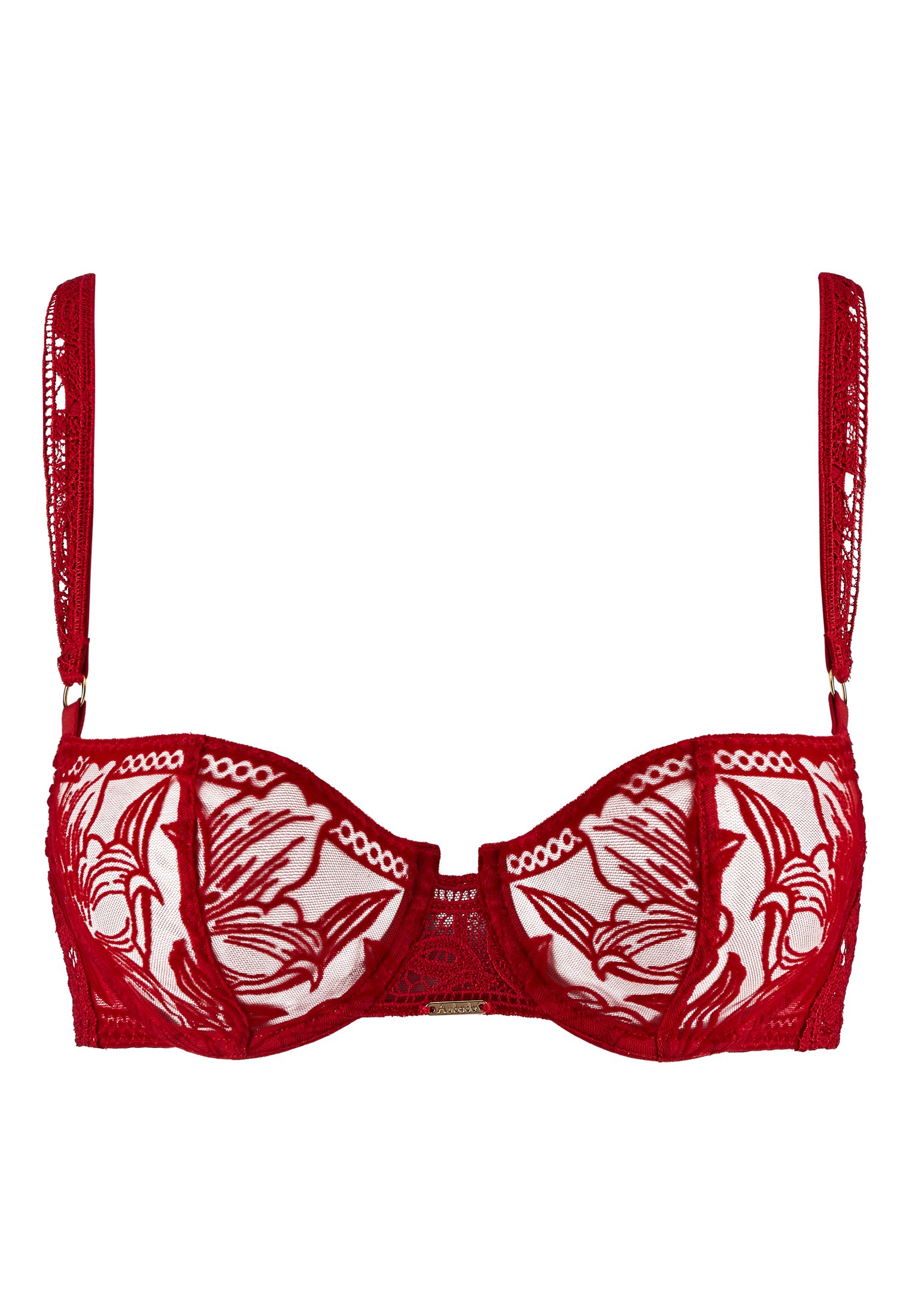 A Fleur De Toi demi-cup bra Red
