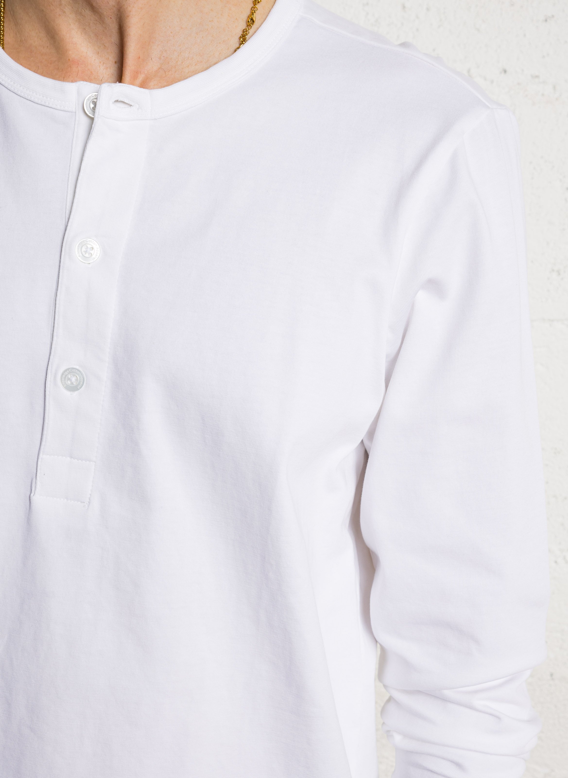 Tee-shirt col rond en coton organique KNOWLEDGE COTTON APPAREL Blanc