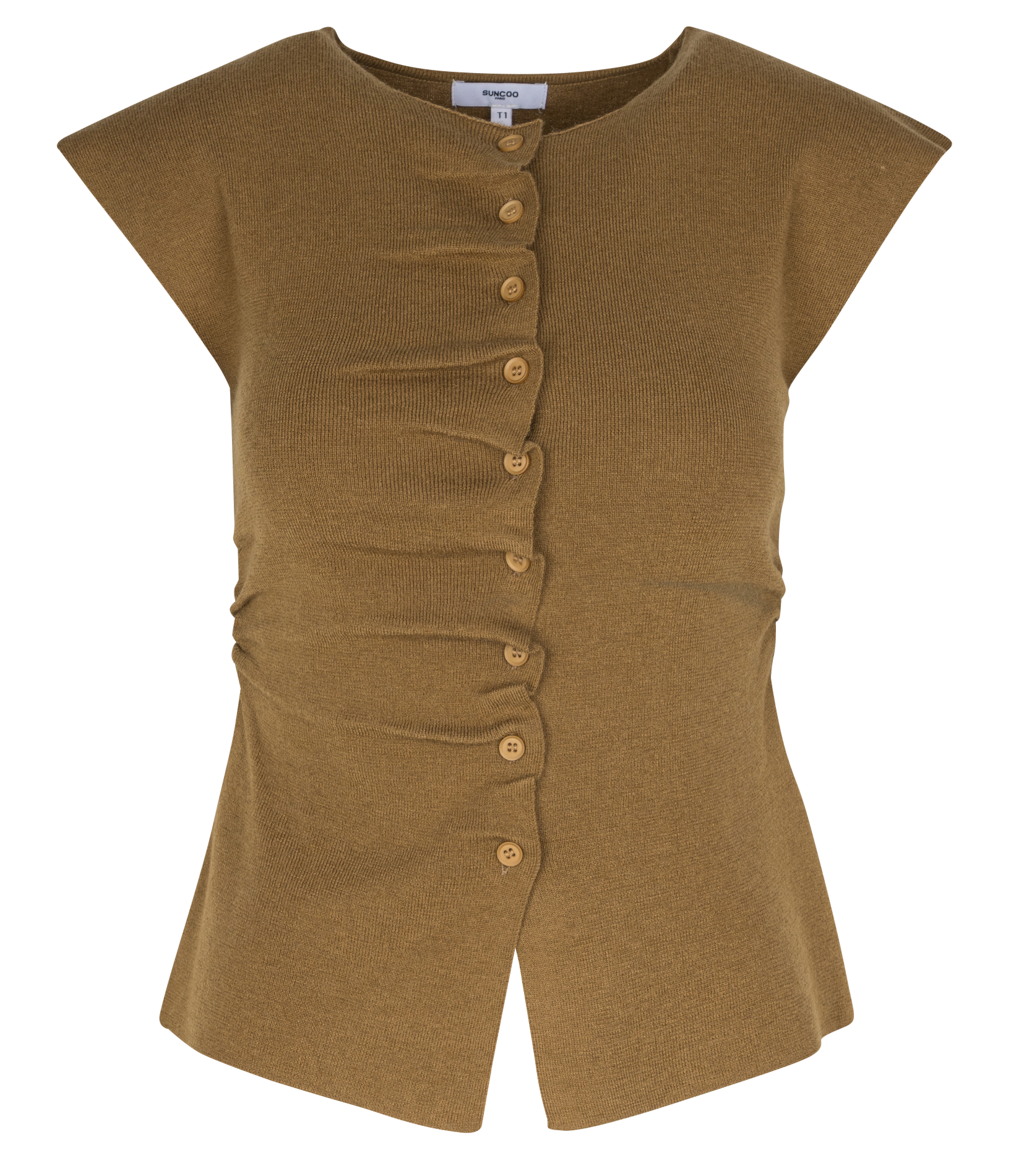 Top col rond SUNCOO Beige
