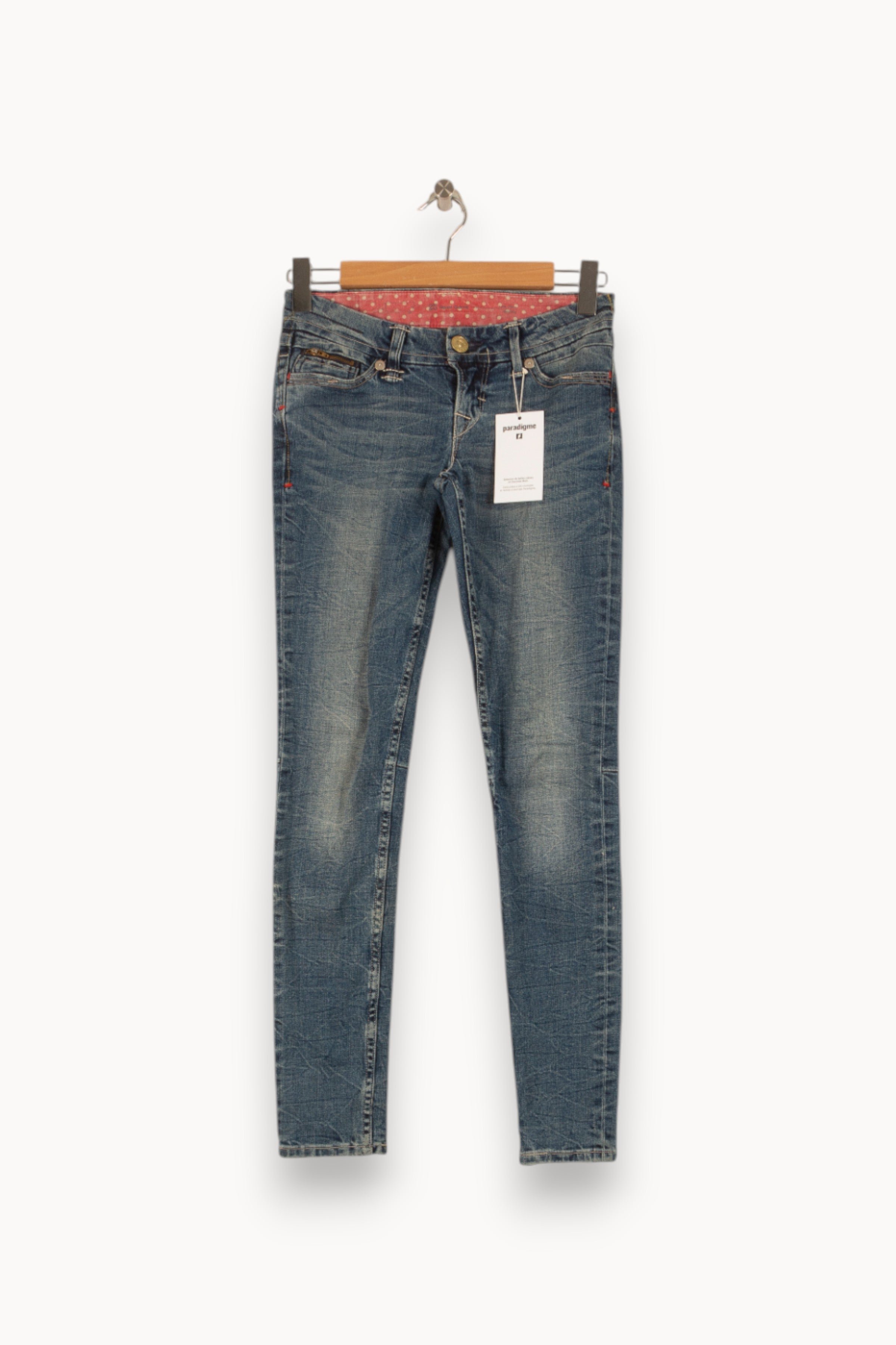 Cropped slim jeans with studs LEVI'S - Seconde main Blue