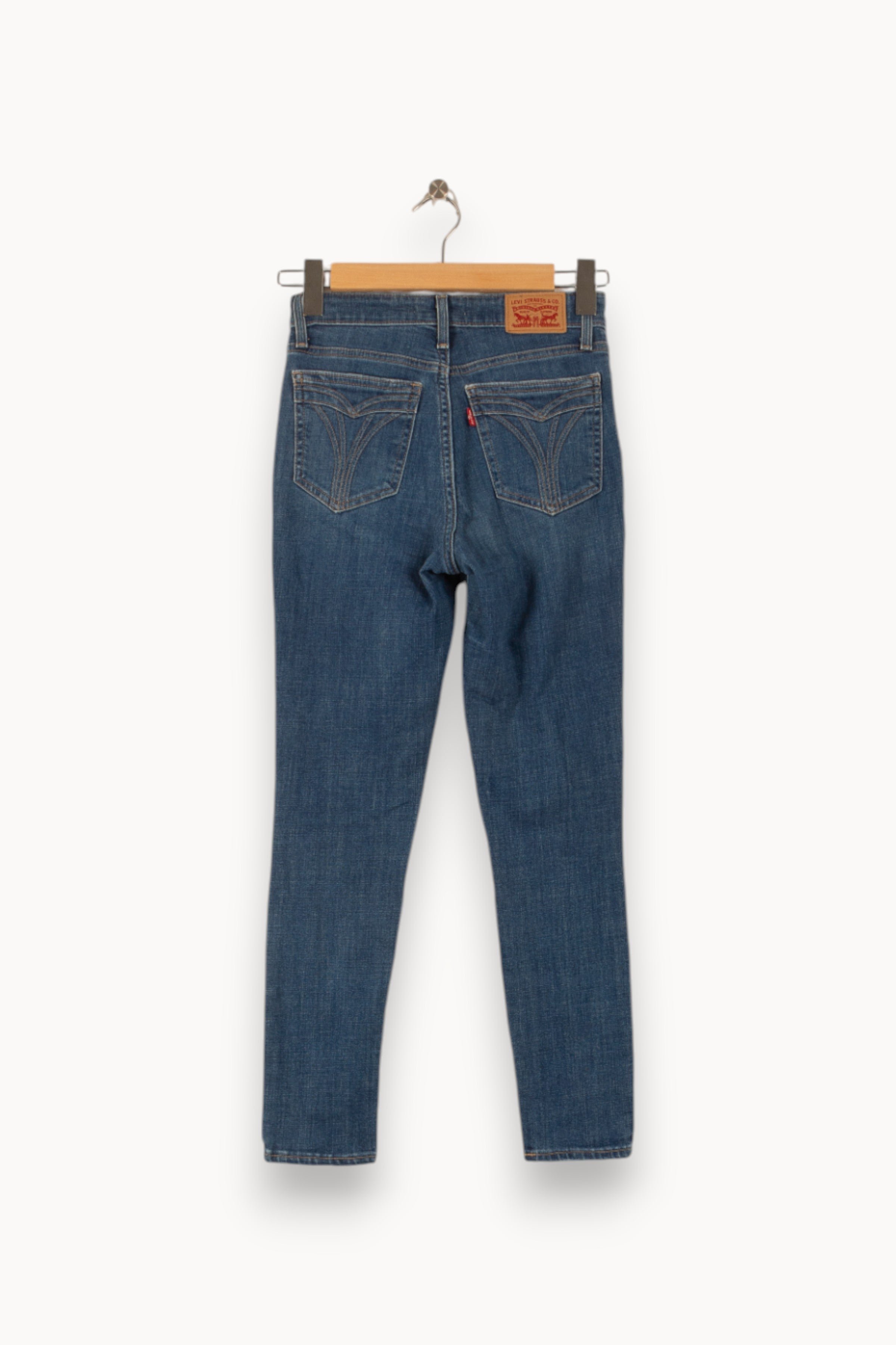 Cropped slim jeans with studs LEVI'S - Seconde main Blue