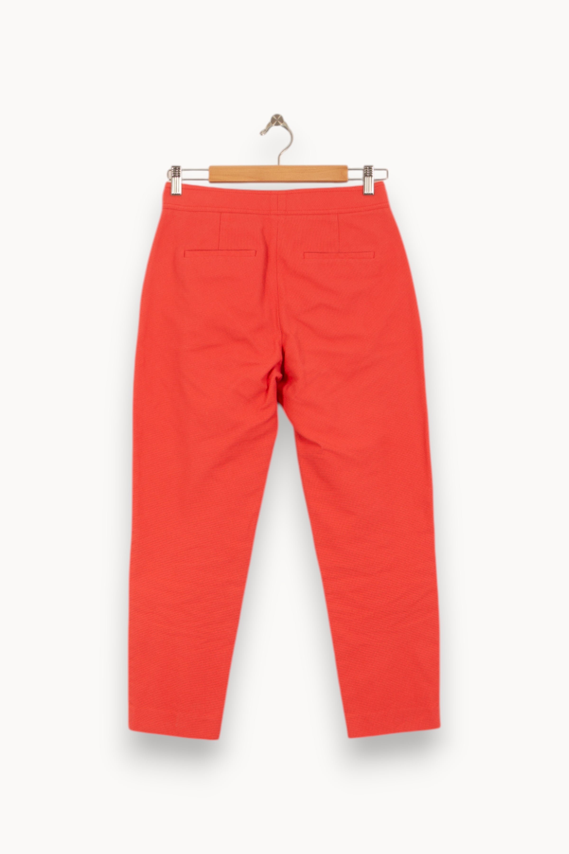 Cropped slim jeans with studs TARA JARMON - Seconde Main Pink