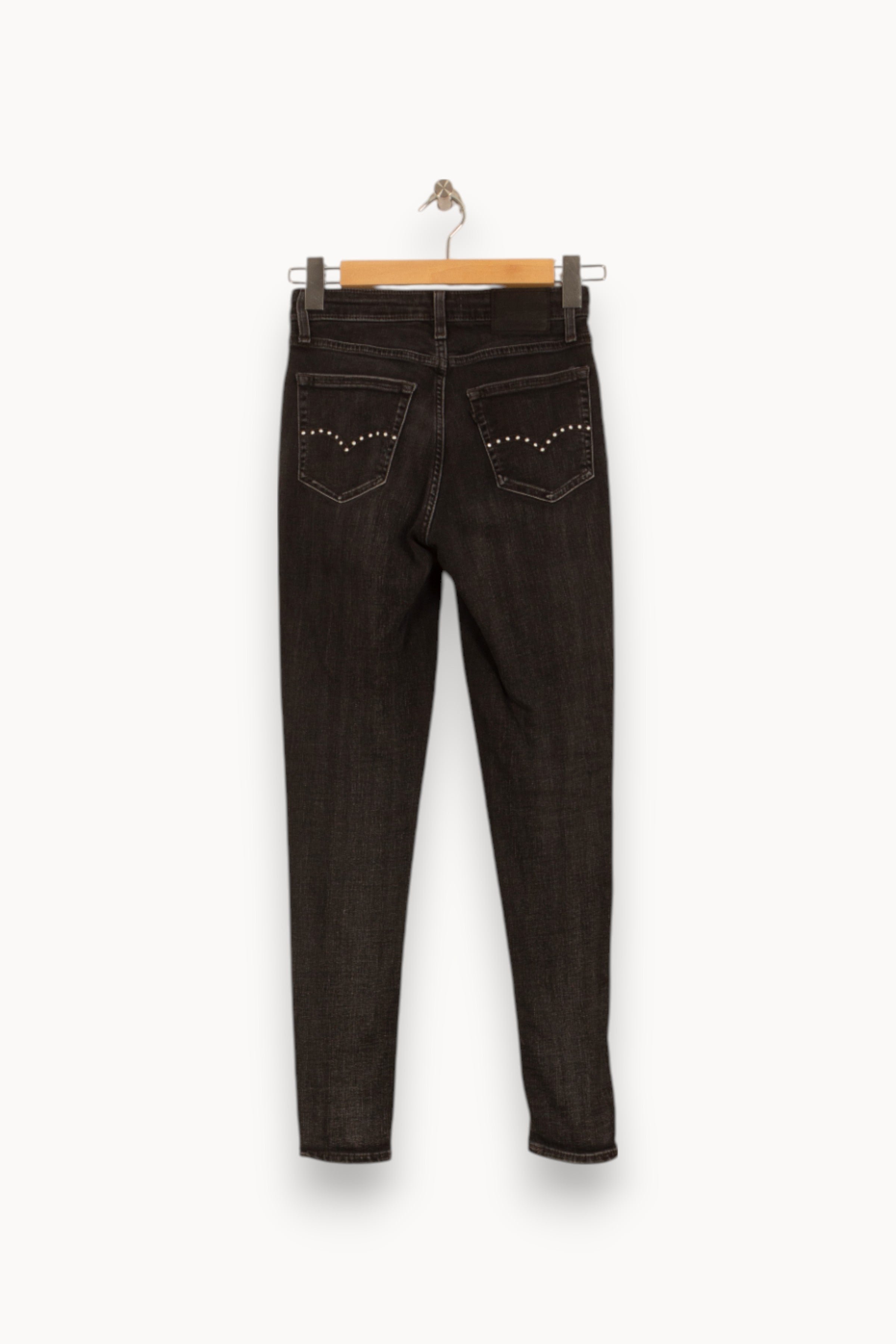 Cropped slim jeans with studs LEVI'S - Seconde main Black