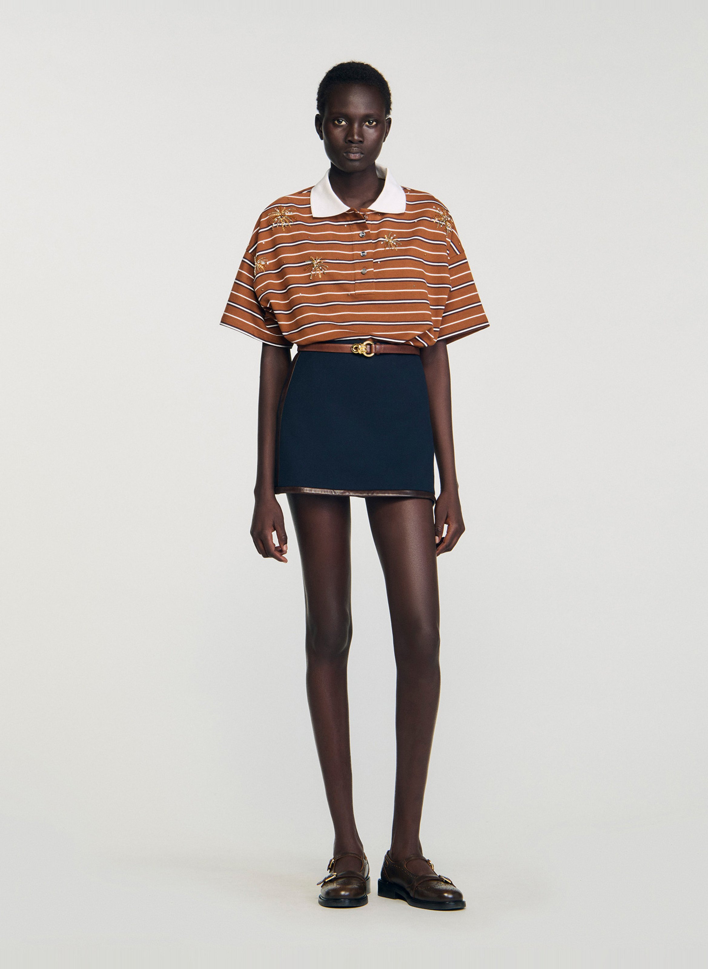 Jupe courte  SANDRO Bleu