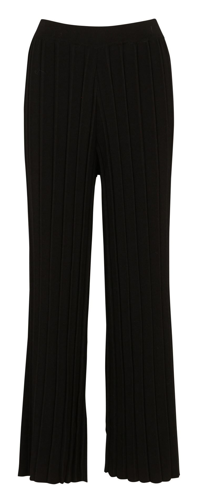 Pantalon cropped en maille plissé LA FEE MARABOUTEE Noir