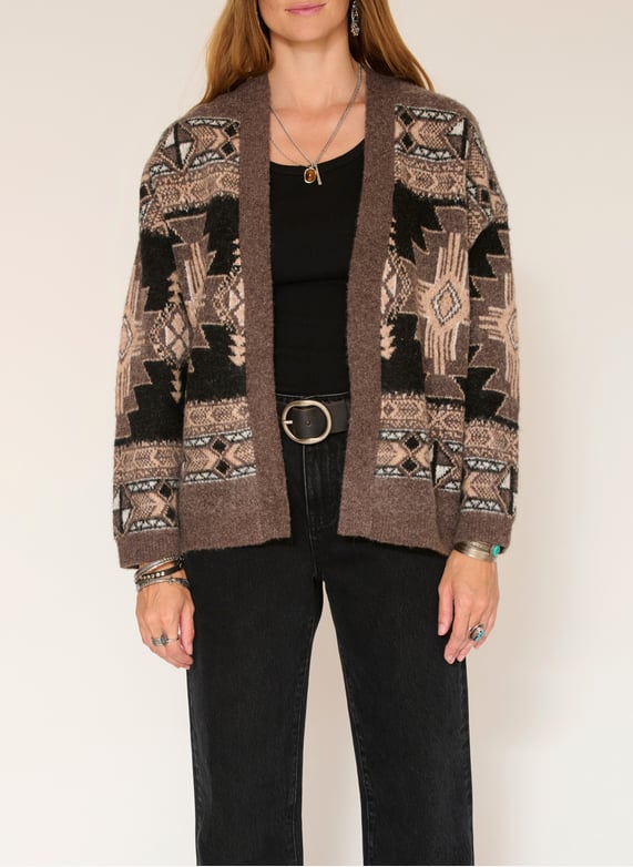 Oversized open jacquard vest XS - Main Image
