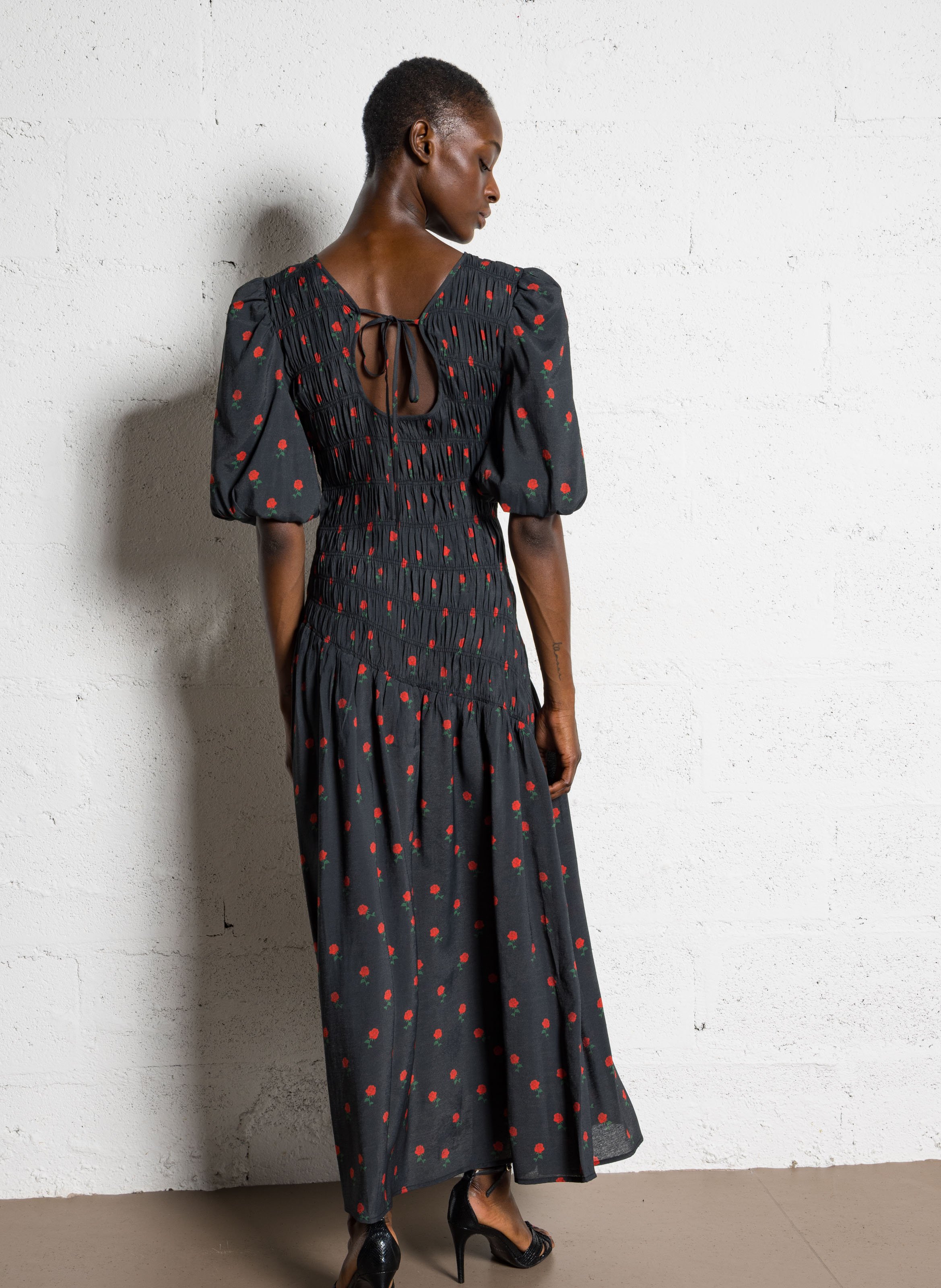 Robe longue col rond imprimé NEVER FULLY DRESSED Noir