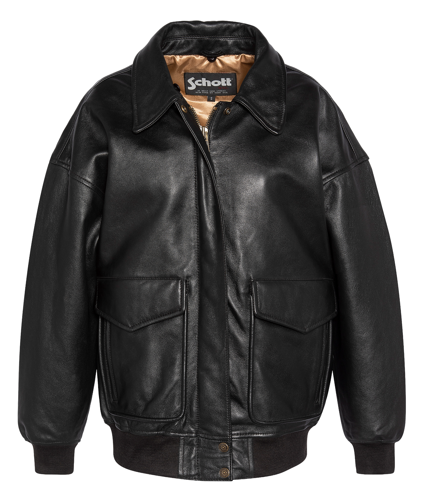 Blouson en cuir  SCHOTT Noir