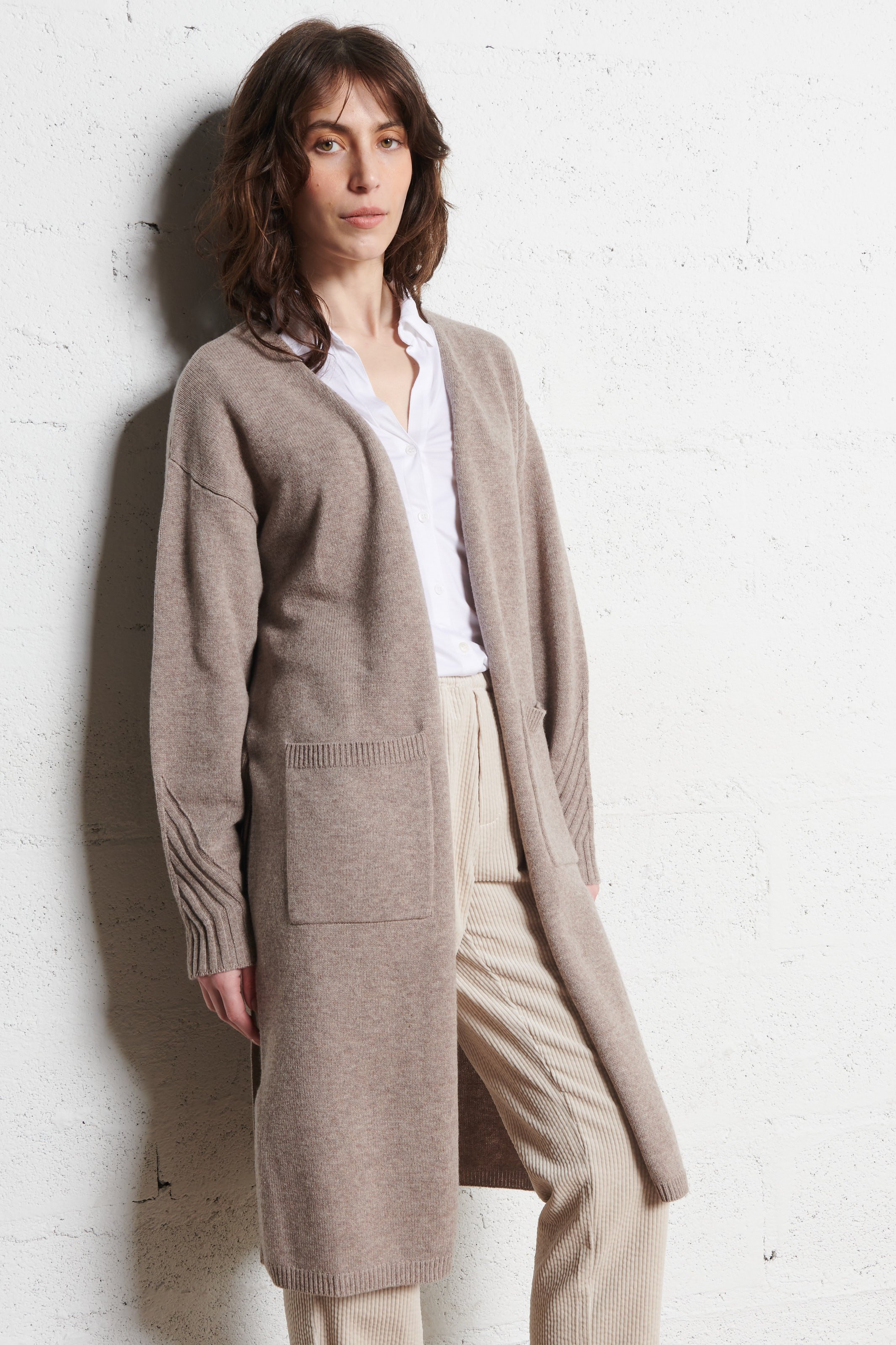 Lang vest van merinoswol MAJESTIC FILATURES