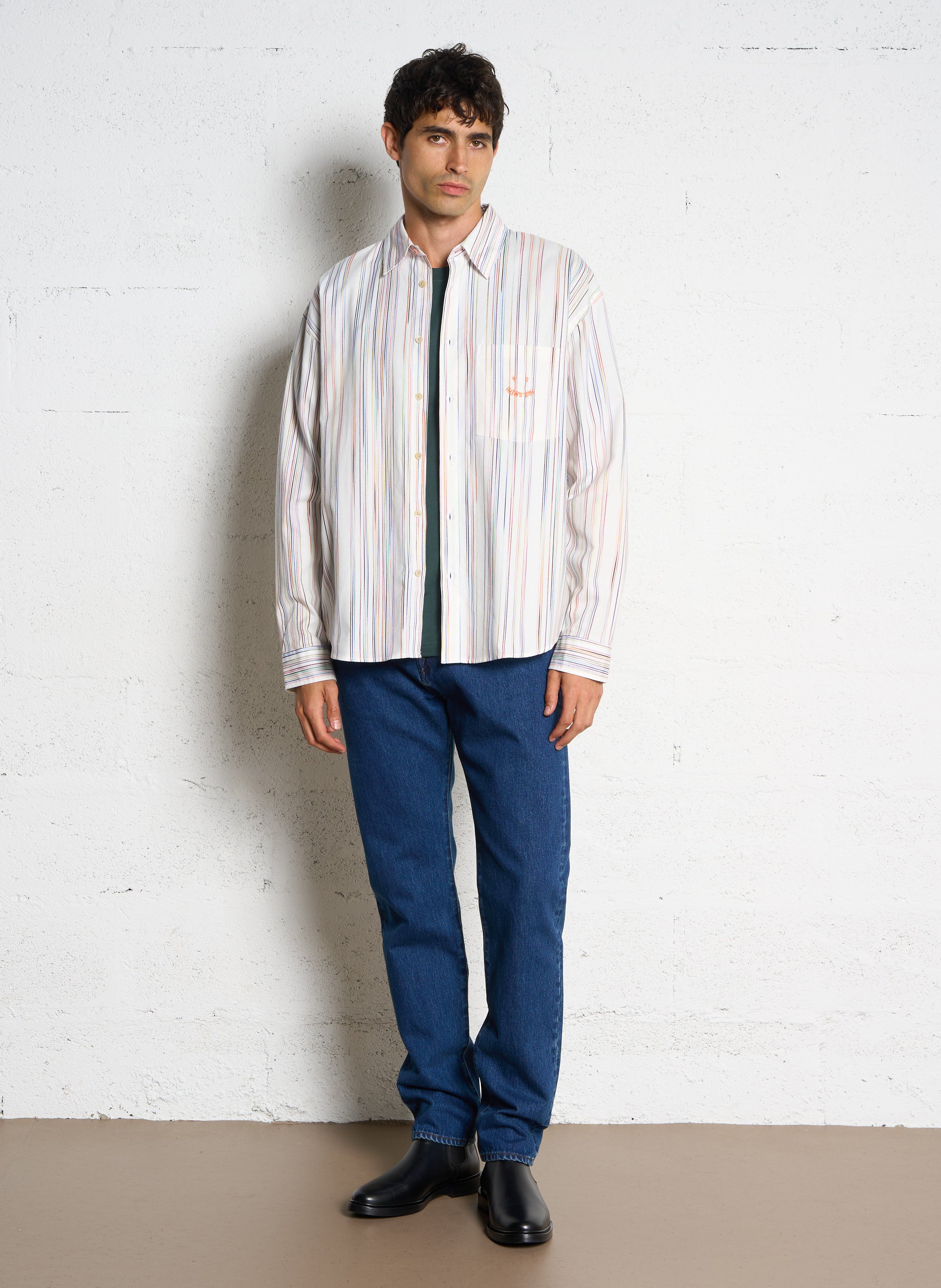 Cotton straight jeans PAUL SMITH Blue