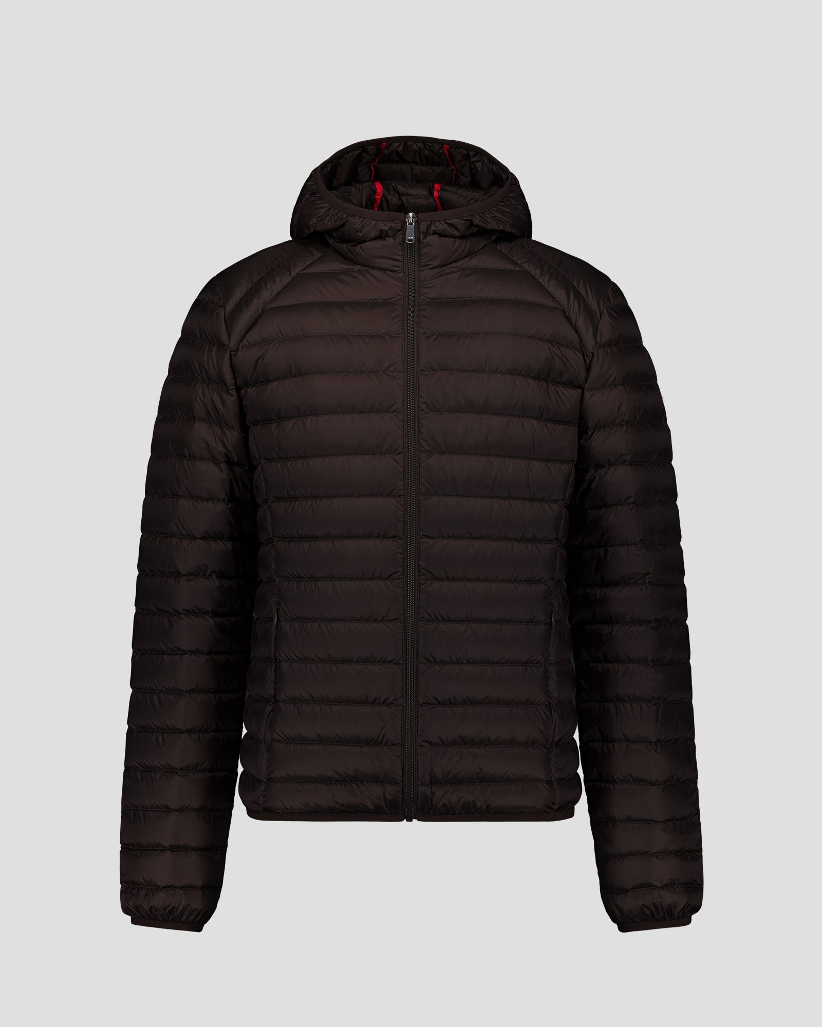 Black Nico Lightweight Hooded Puffer Jacket JOTT Brown