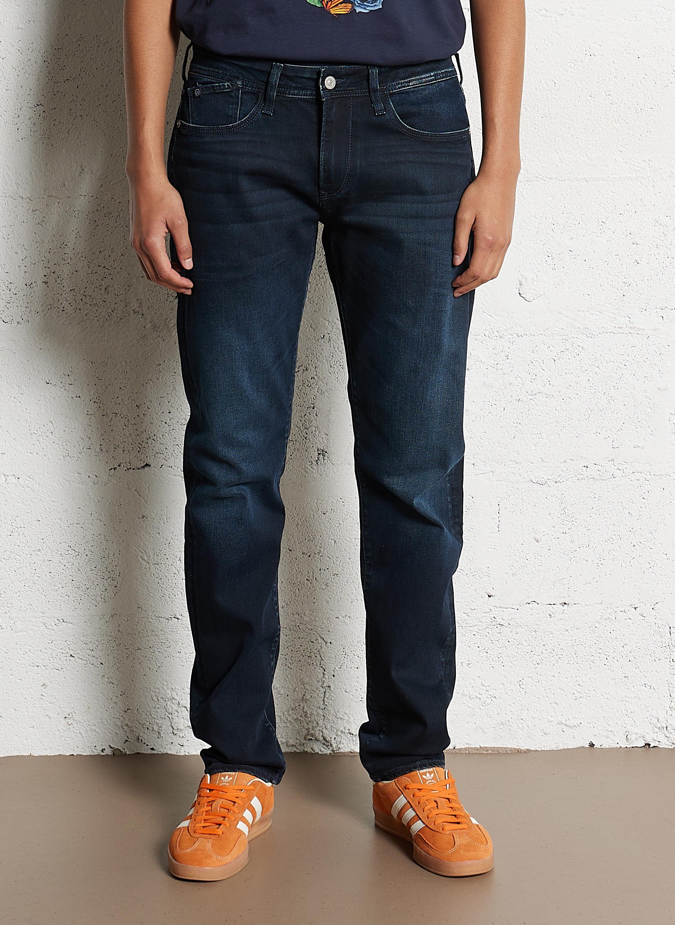 Cotton-blend straight jeans LE TEMPS DES CERISES Blue