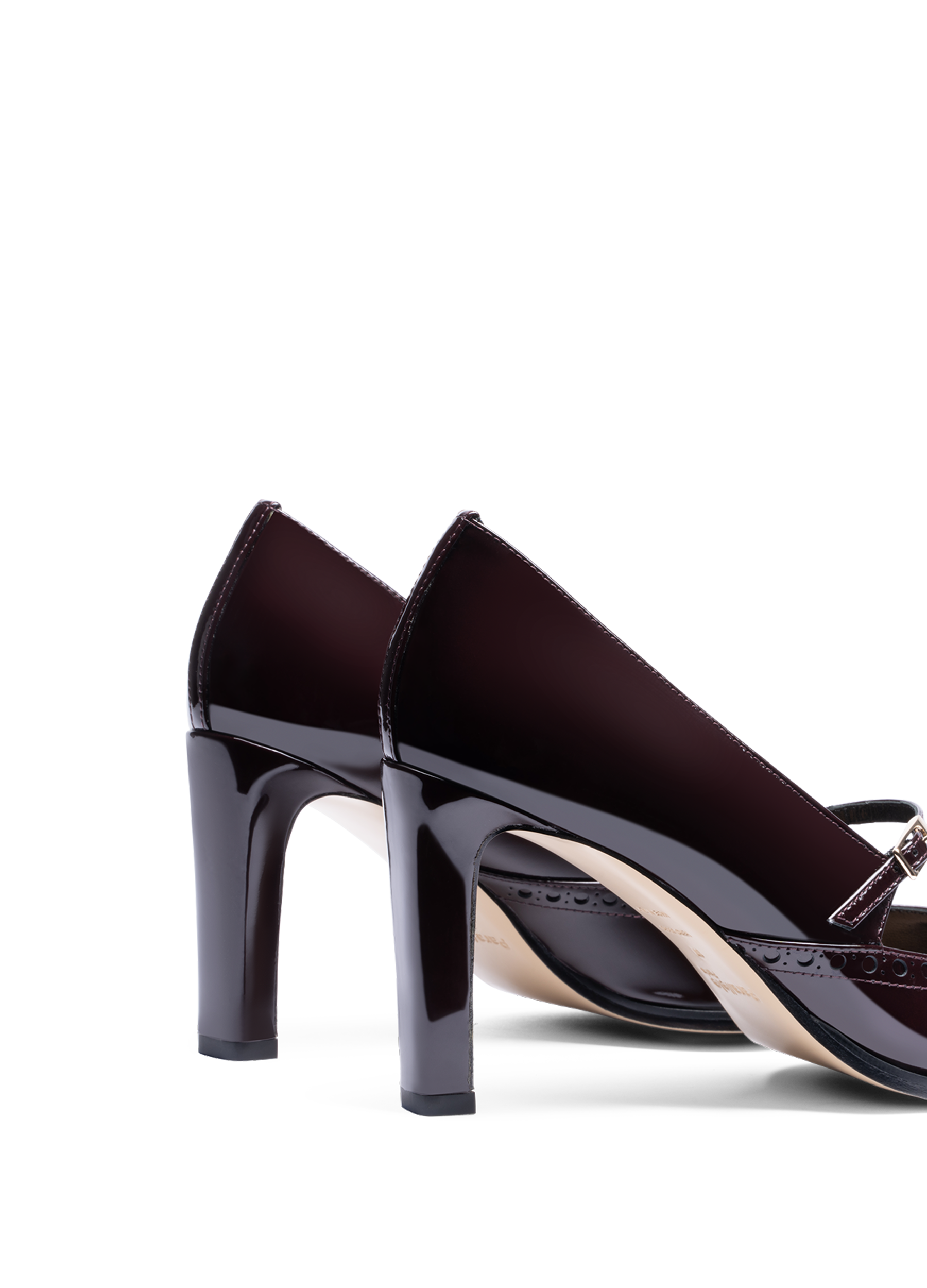 Burgundy patent leather pumps PARALLELE PARIS Red