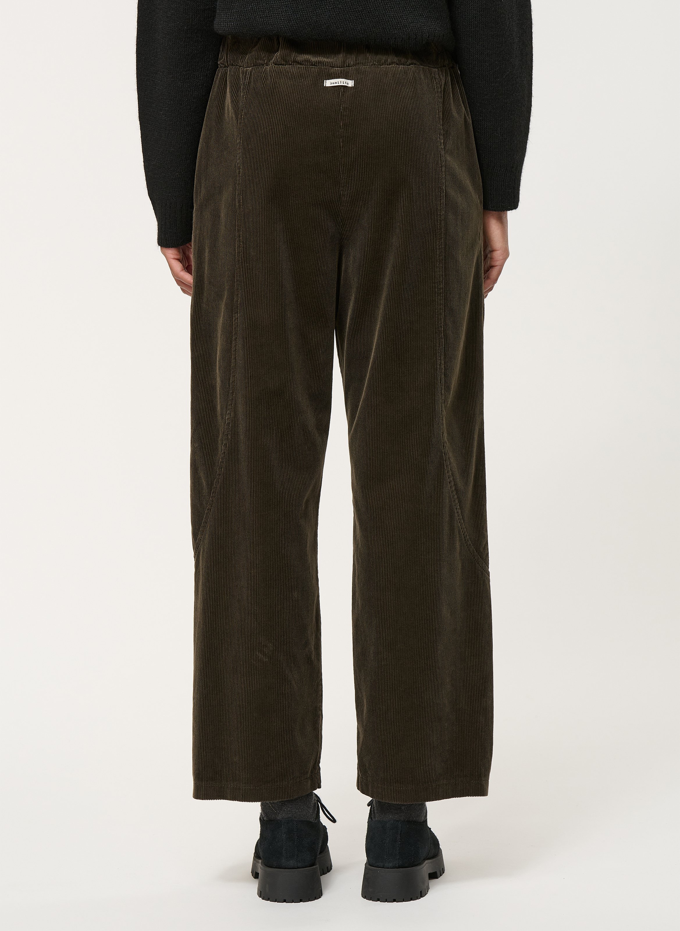 Pantalon droit en coton mélangé HUMILITY Marron