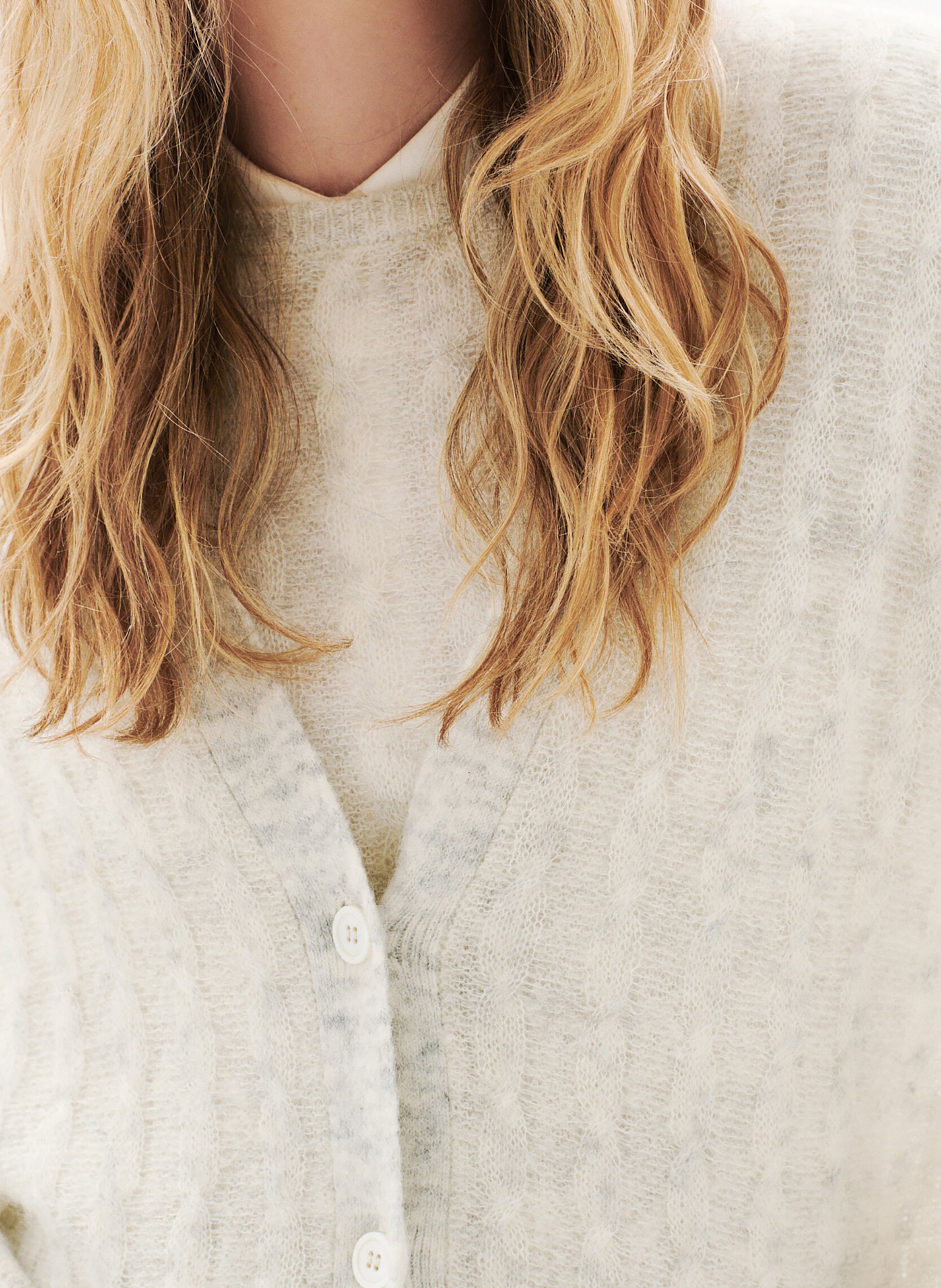 Gilet col v CAROLL Beige