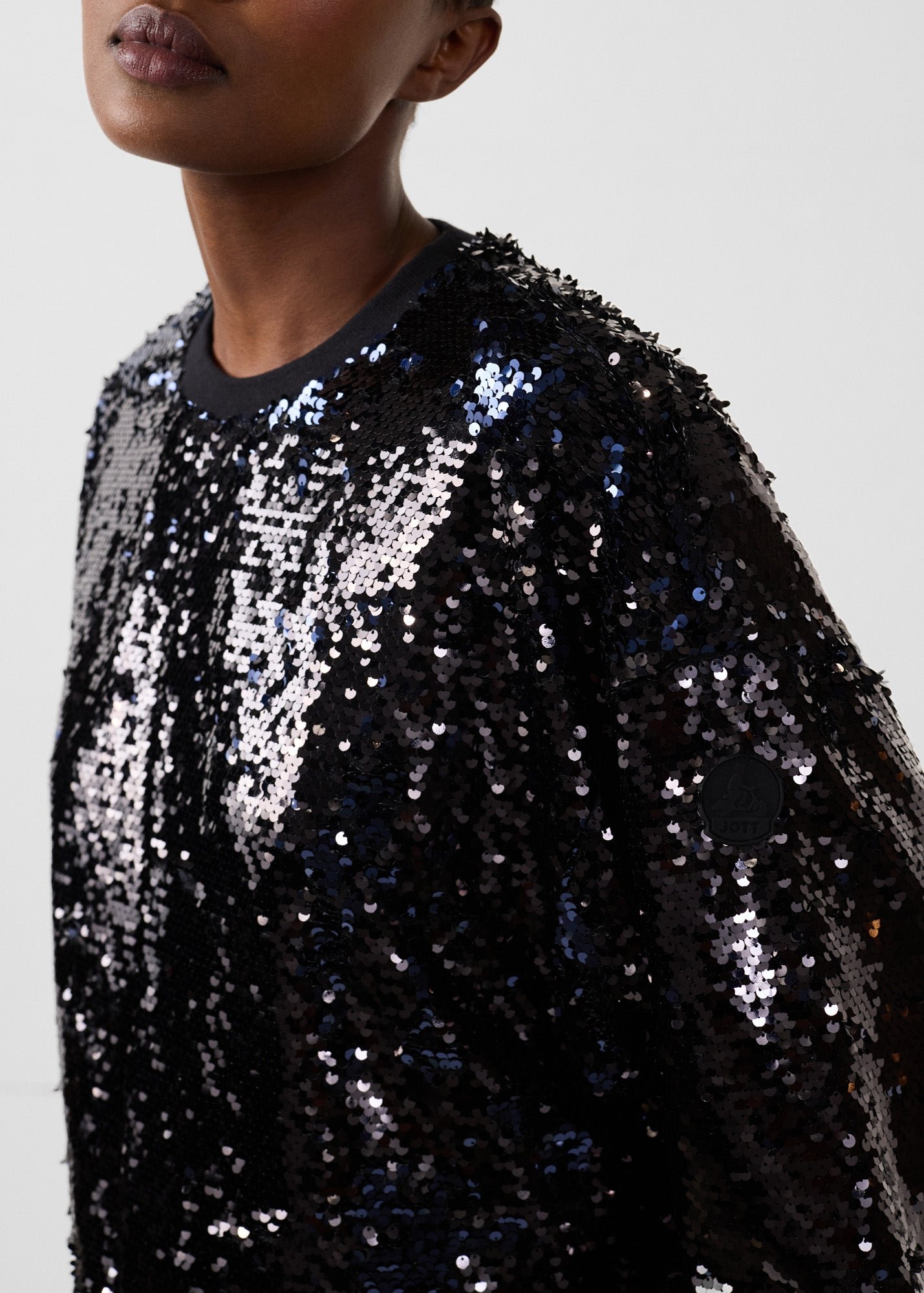 Black/Blue Sequin Sweatshirt JOTT Black